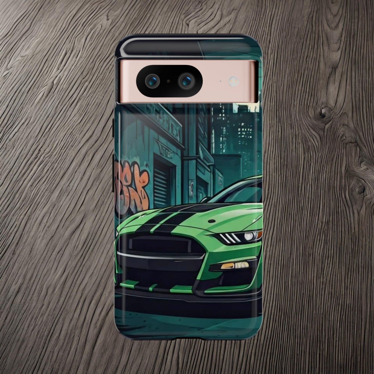 Ford Mustang Shelby GT500 Street Life-Dual Layer Ultra Tough Phone Case Google Pixel 8 Glossy Printify by The Night Shift Automotive Apparel