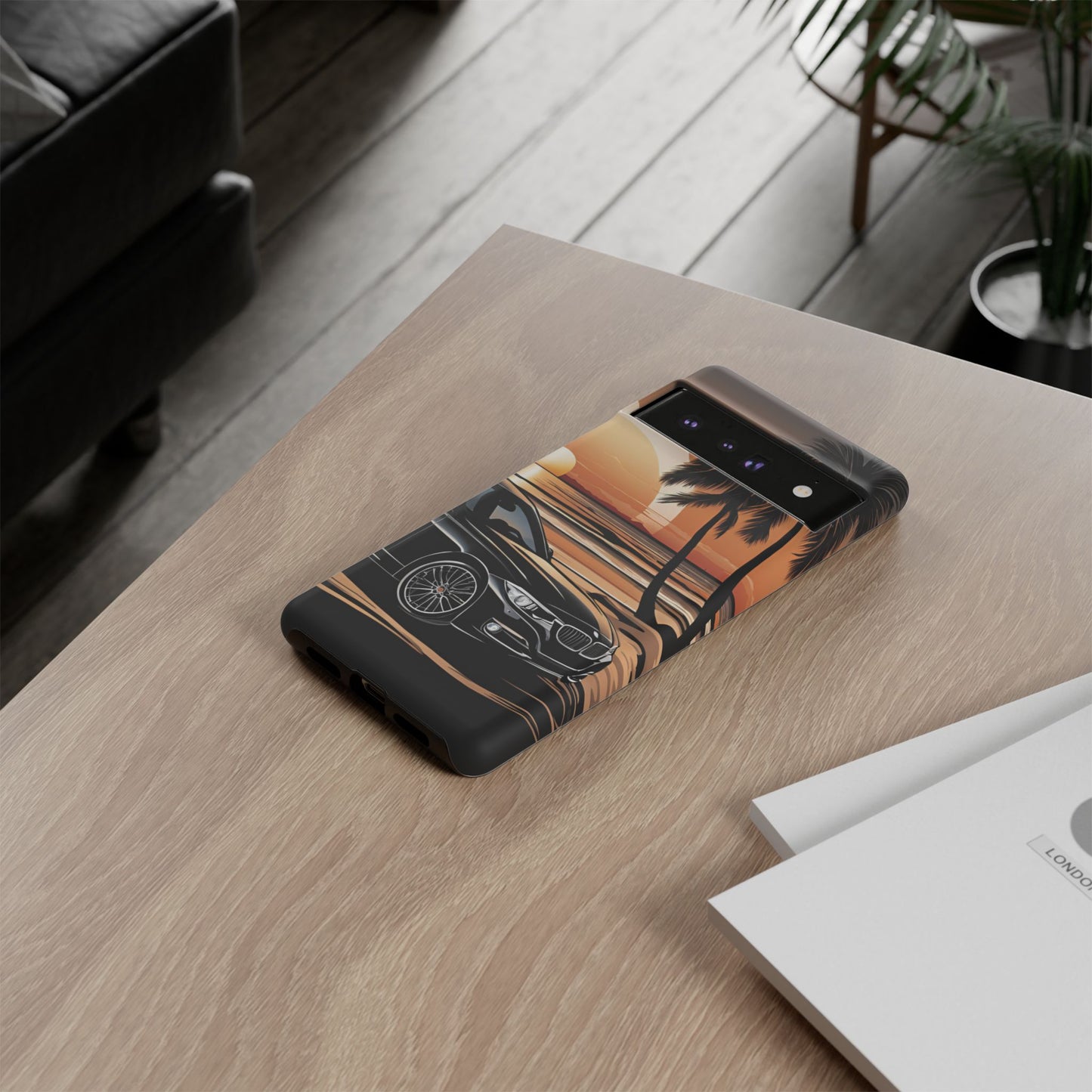 BMW Sunset On The Beach-Dual Layer Ultra Tough Phone Case Google Pixel 6 Pro Matte Printify by The Night Shift Automotive Apparel