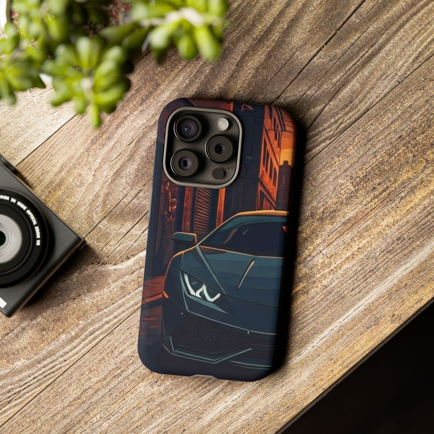 Lamborghini Huracan Street Life-Dual Layer Ultra Tough Phone Case iPhone 15 Pro Matte Printify by The Night Shift Automotive Apparel
