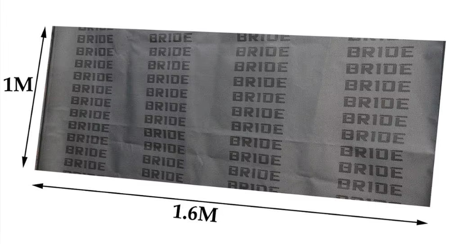 1Pcs JDM Style High Quality Hyper Bride Recaro Seats Fabric Racing Car Seat Cover Headliner Door Panel Cloth 100CM X160Cm Bride Grey The Night Shift Performance Street Gear by The Night Shift Automotive Apparel