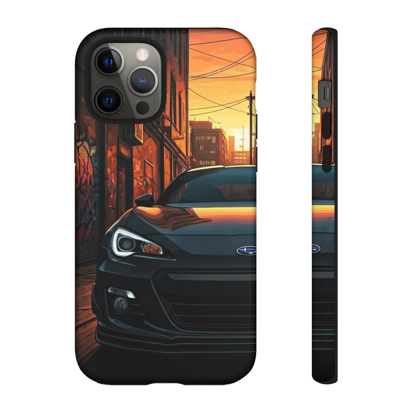 Subaru BRZ Street Life-Dual Layer Ultra Tough Phone Case iPhone 12 Pro Matte Printify by The Night Shift Automotive Apparel