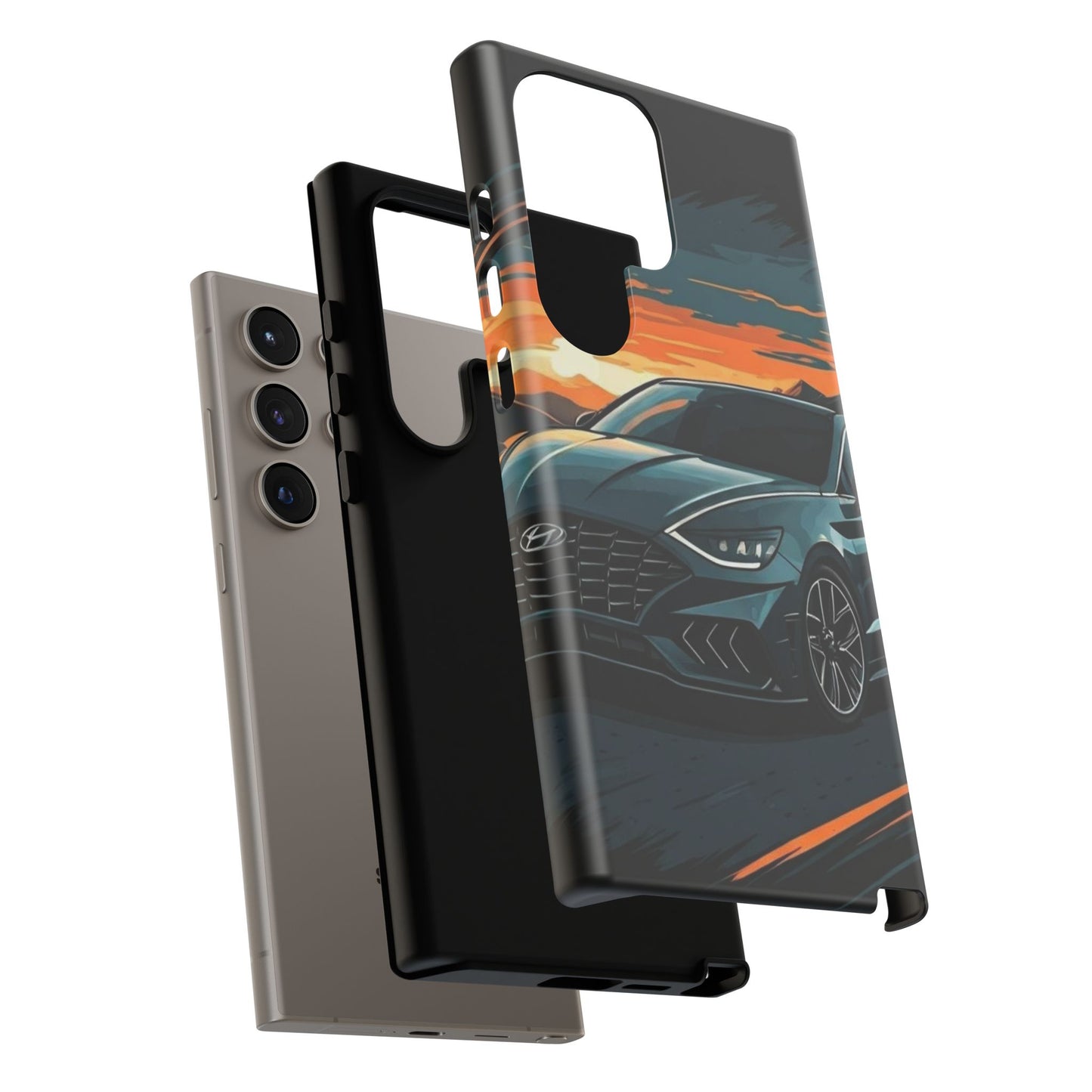 Hyundai Sonata-Sunset Drive-Dual Layer Ultra Tough Phone Case Printify by The Night Shift Automotive Apparel