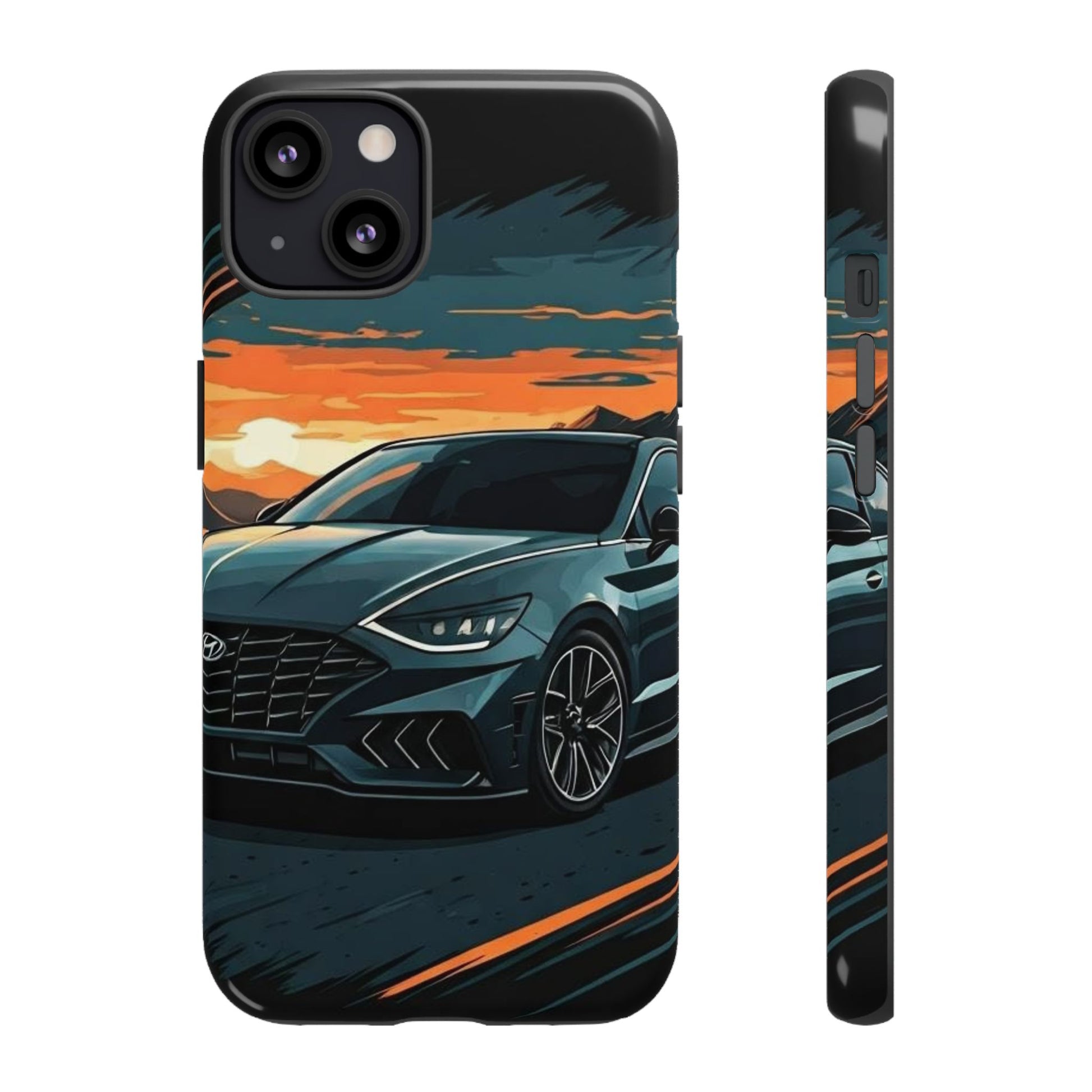 Hyundai Sonata-Sunset Drive-Dual Layer Ultra Tough Phone Case Printify by The Night Shift Automotive Apparel
