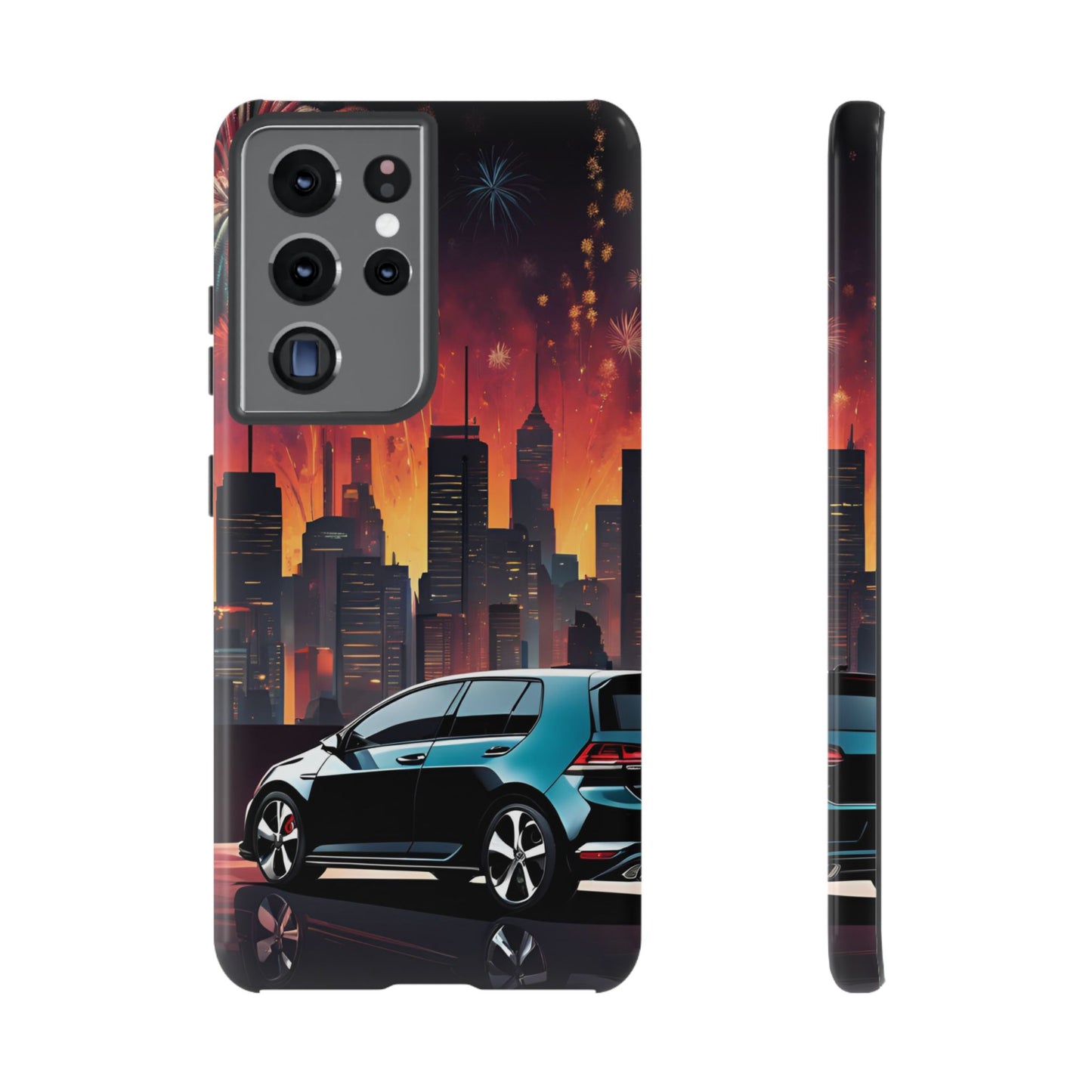 Volkswagon Golf GTI Fireworks-Dual Layer Ultra Tough Phone Case Samsung Galaxy S21 Ultra Glossy Printify by The Night Shift Automotive Apparel