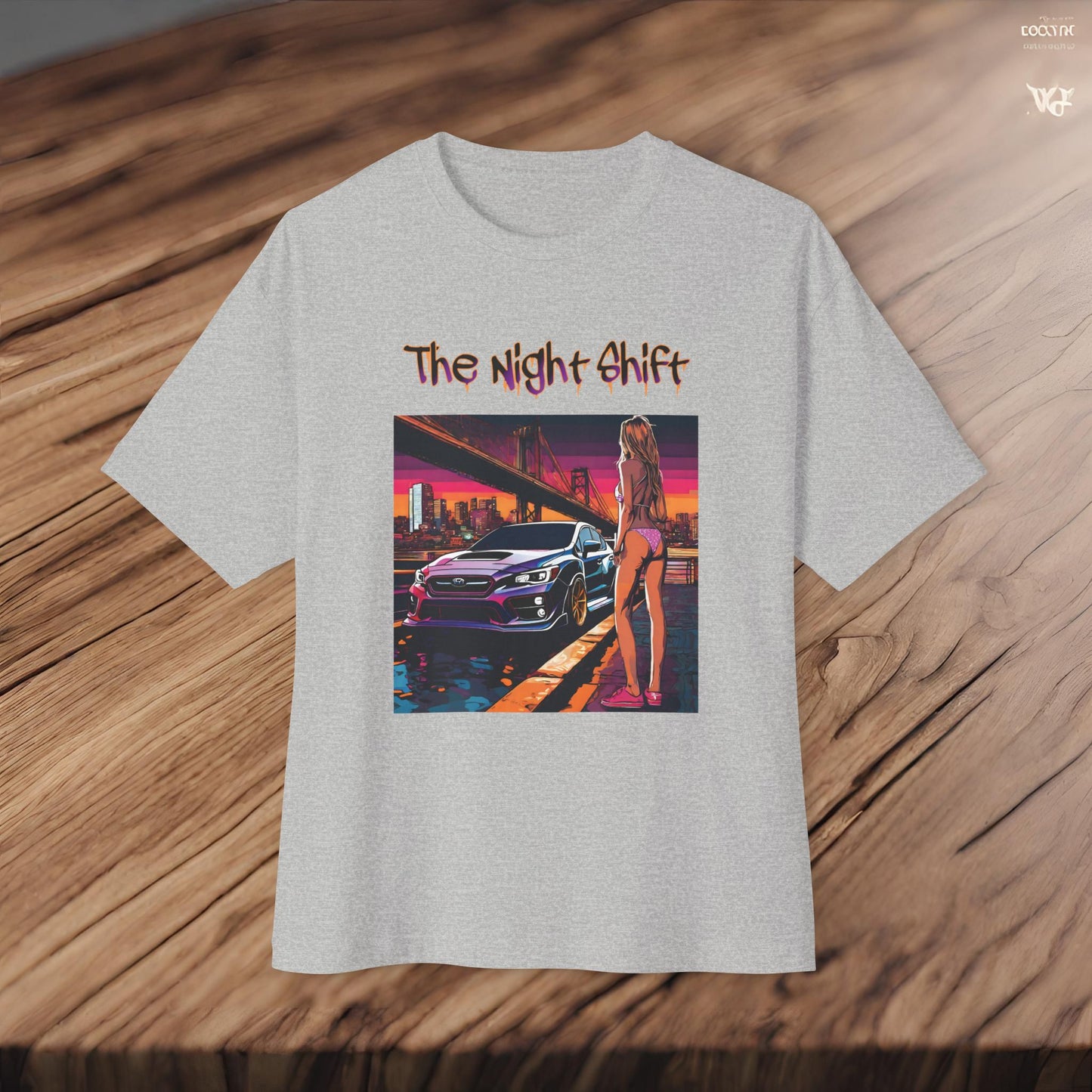 Subaru WRX/STI Beach Boulevard-Premium, Ultra Soft Unisex Oversized Boxy Tee Printify by The Night Shift Automotive Apparel