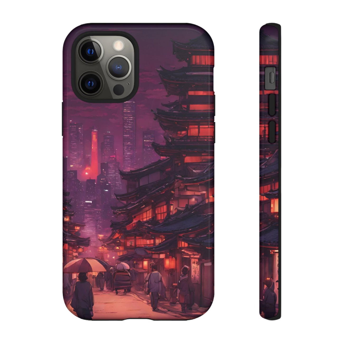 Traditional Japanese Village Countryside-Dual Layer Ultra Tough Phone Case iPhone 12 Pro Glossy Printify by The Night Shift Automotive Apparel