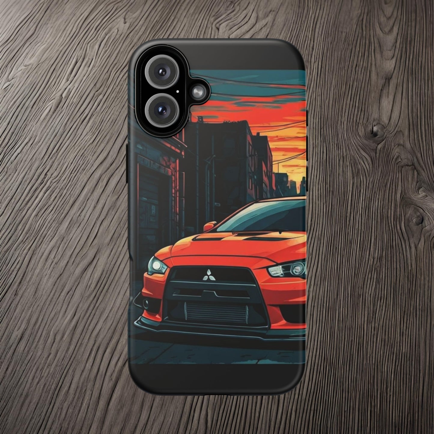Mitsubishi Evo X Street Life-Dual Layer Ultra Tough Phone Case Printify by The Night Shift Automotive Apparel