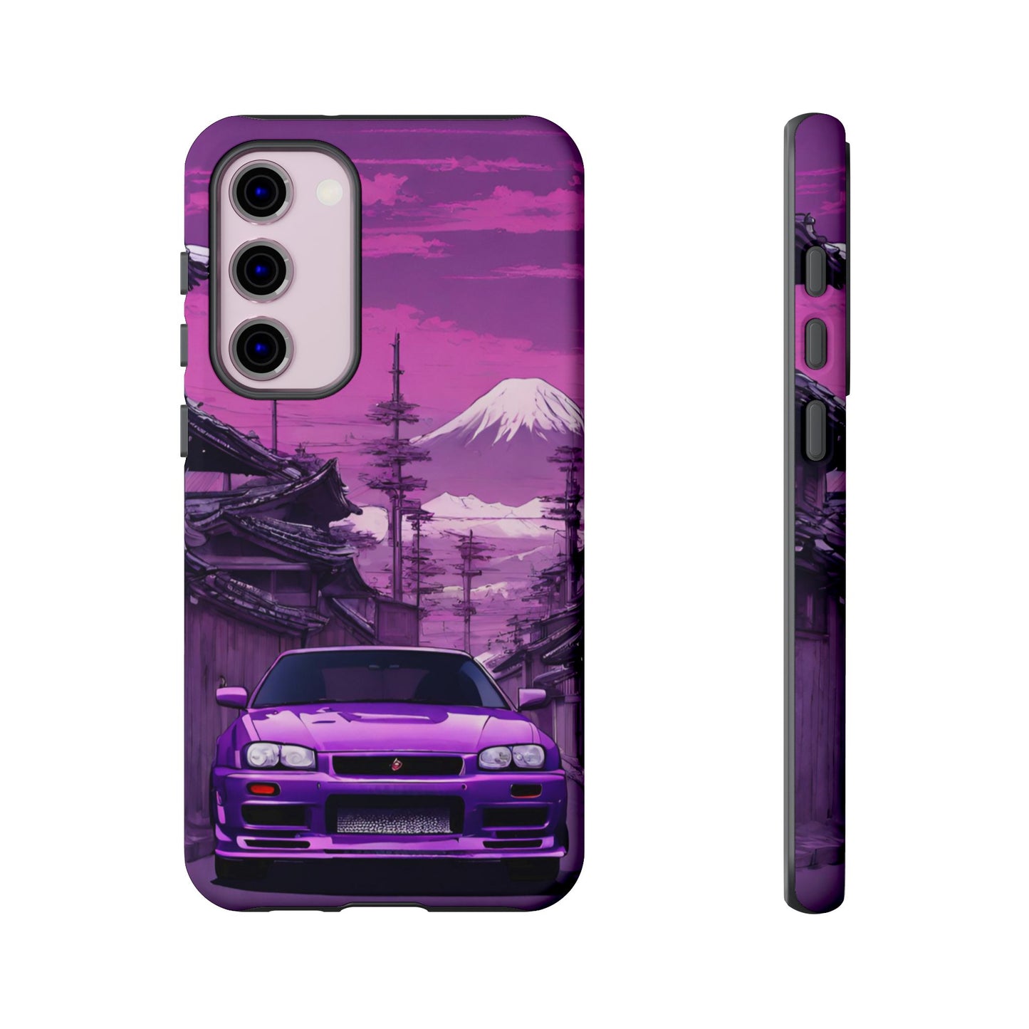 Nissan Skyline R34 Mt Fuji-Dual Layer Ultra Tough Phone Case Printify by The Night Shift Automotive Apparel