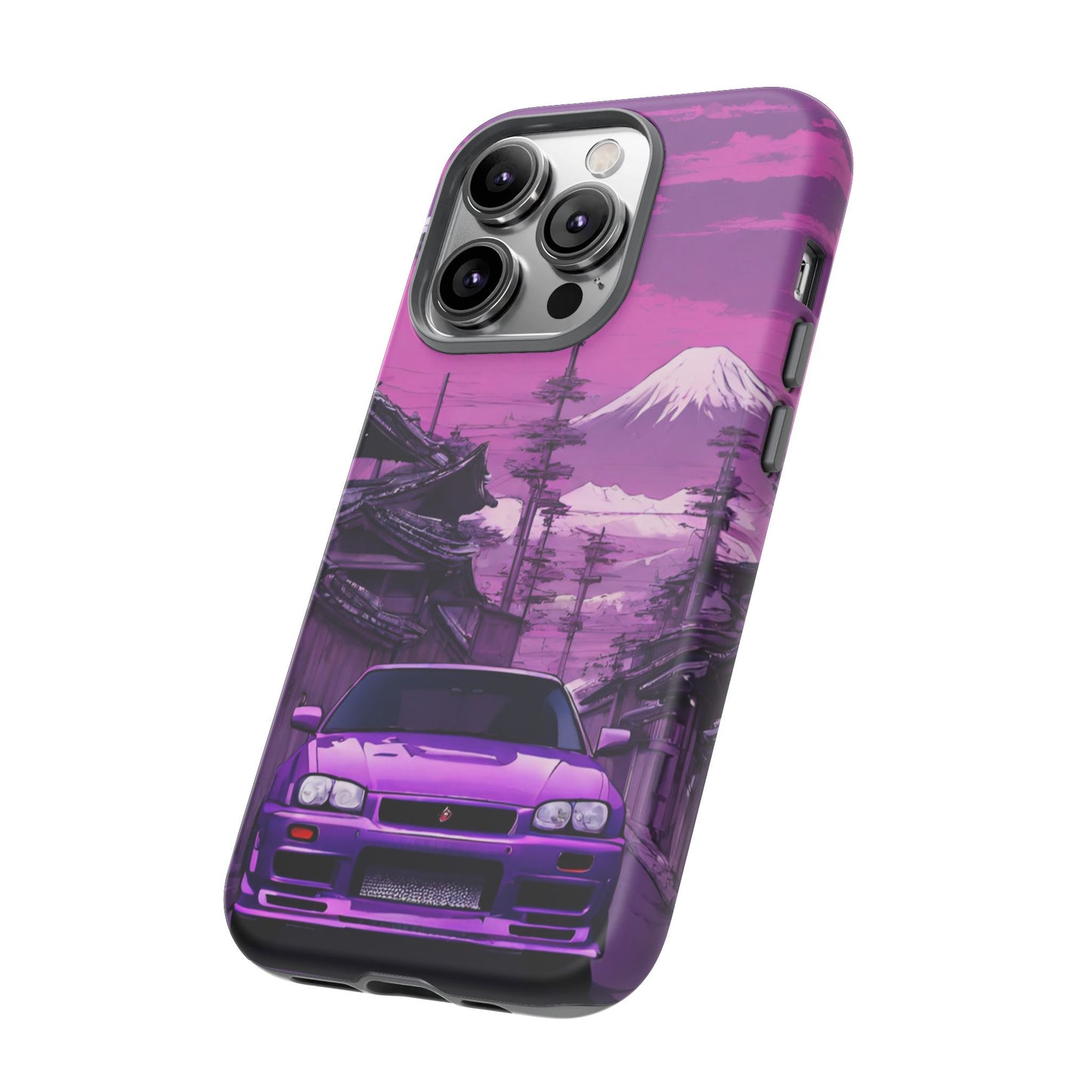 Nissan Skyline R34 Mt Fuji-Dual Layer Ultra Tough Phone Case Printify by The Night Shift Automotive Apparel