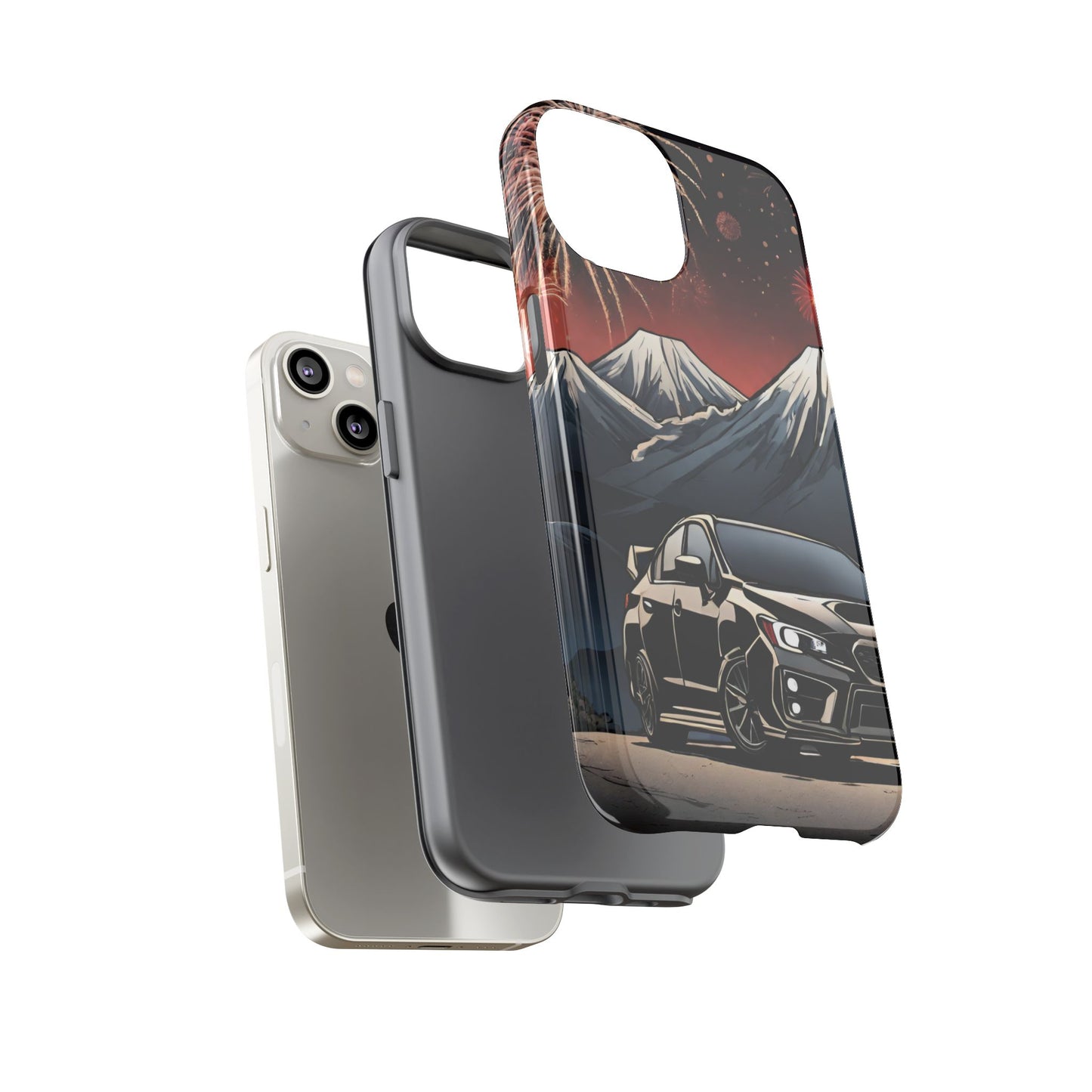 Subaru WRX/STI Fireworks-Dual Layer Ultra Tough Phone Case Printify by The Night Shift Automotive Apparel