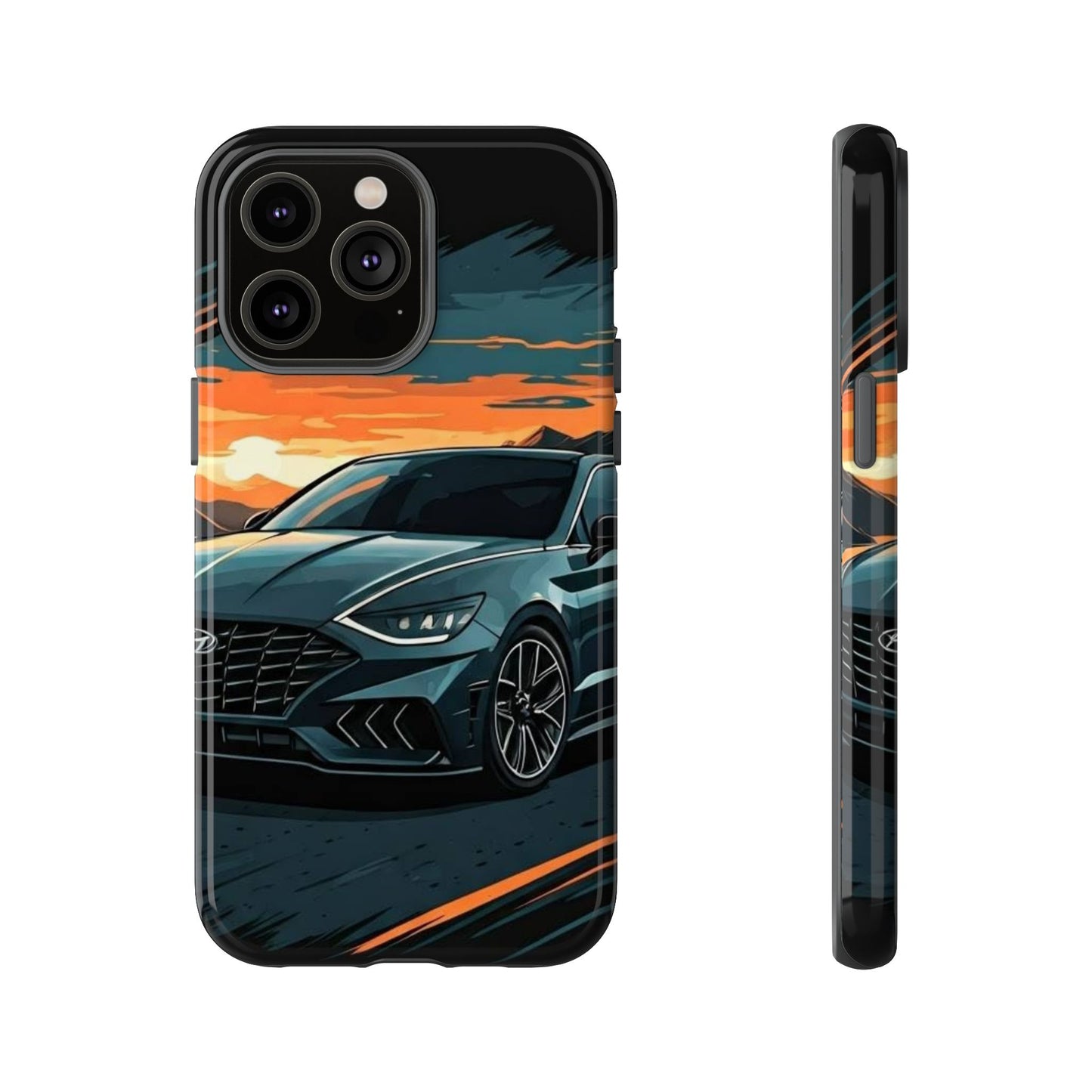 Hyundai Sonata-Sunset Drive-Dual Layer Ultra Tough Phone Case Printify by The Night Shift Automotive Apparel