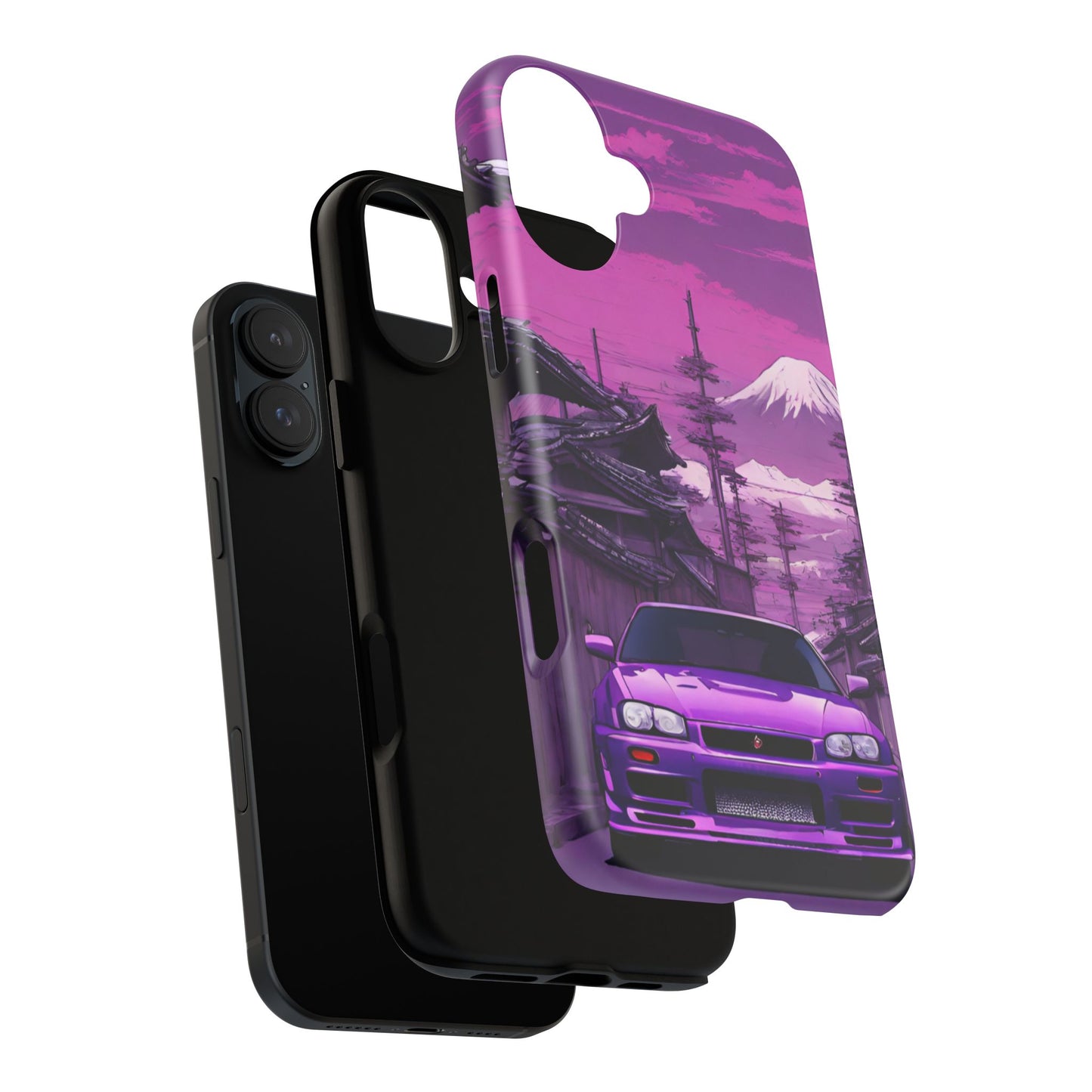 Nissan Skyline R34 Mt Fuji-Dual Layer Ultra Tough Phone Case Printify by The Night Shift Automotive Apparel