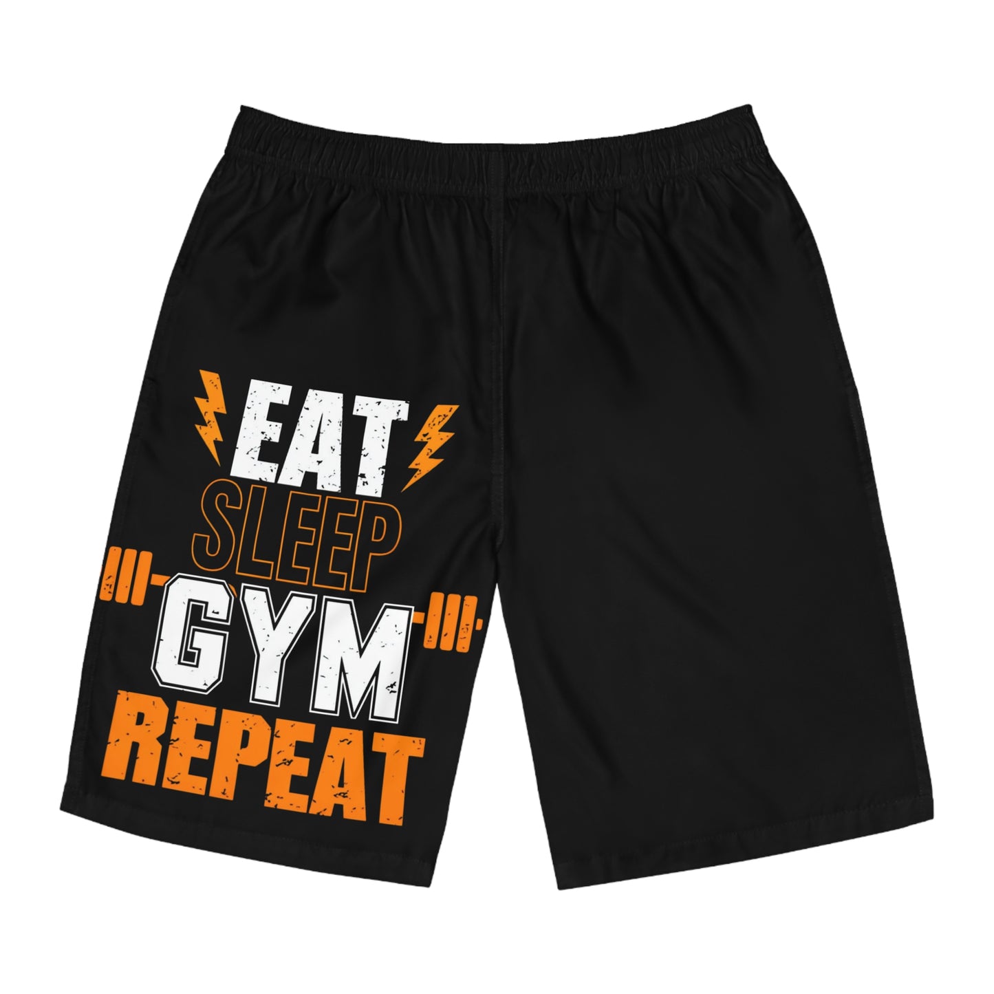 Eat, Sleep, Gym, Repeat - Men's Relaxed Fit Board Shorts Printify by The Night Shift Automotive Apparel