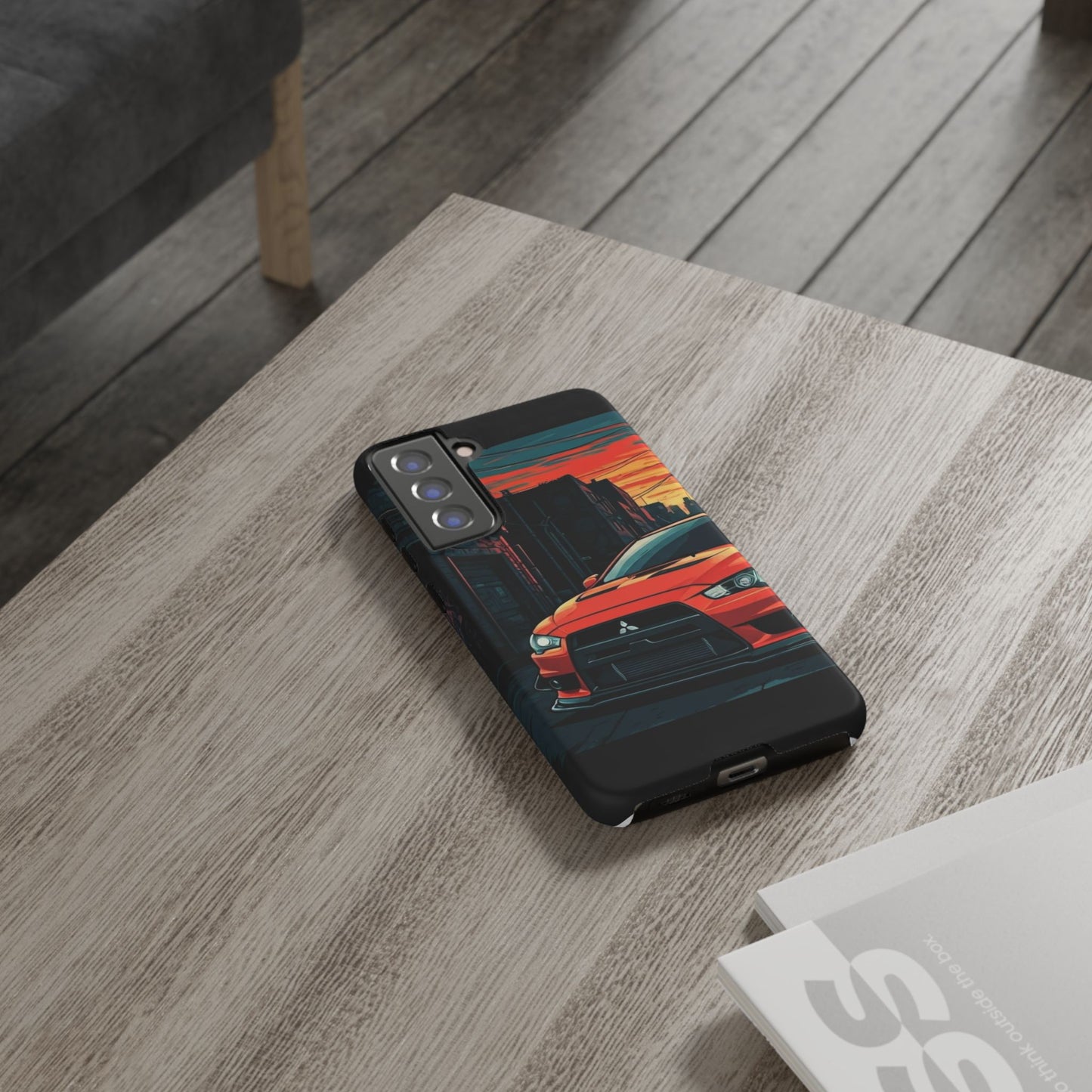 Mitsubishi Evo X Street Life-Dual Layer Ultra Tough Phone Case Samsung Galaxy S21 FE Matte Printify by The Night Shift Automotive Apparel