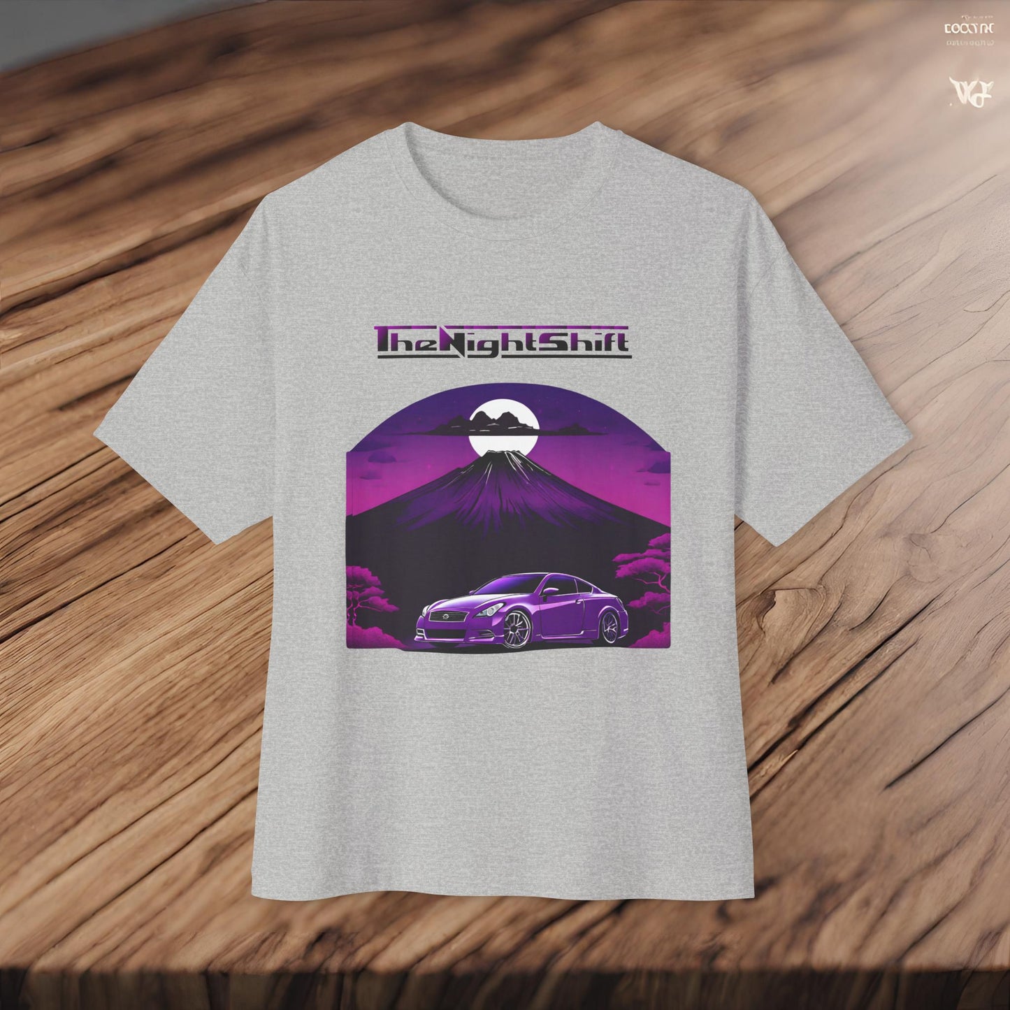 Infiniti G37 Coupe Mt Fuji-Premium, Ultra Soft, Unisex Oversized Boxy Tee Printify by The Night Shift Automotive Apparel