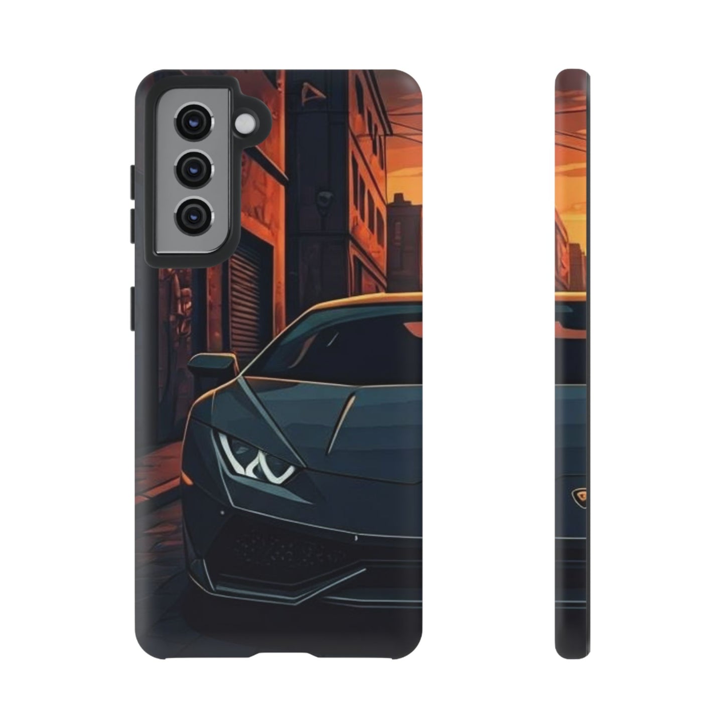 Lamborghini Huracan Street Life-Dual Layer Ultra Tough Phone Case Samsung Galaxy S21 Matte Printify by The Night Shift Automotive Apparel
