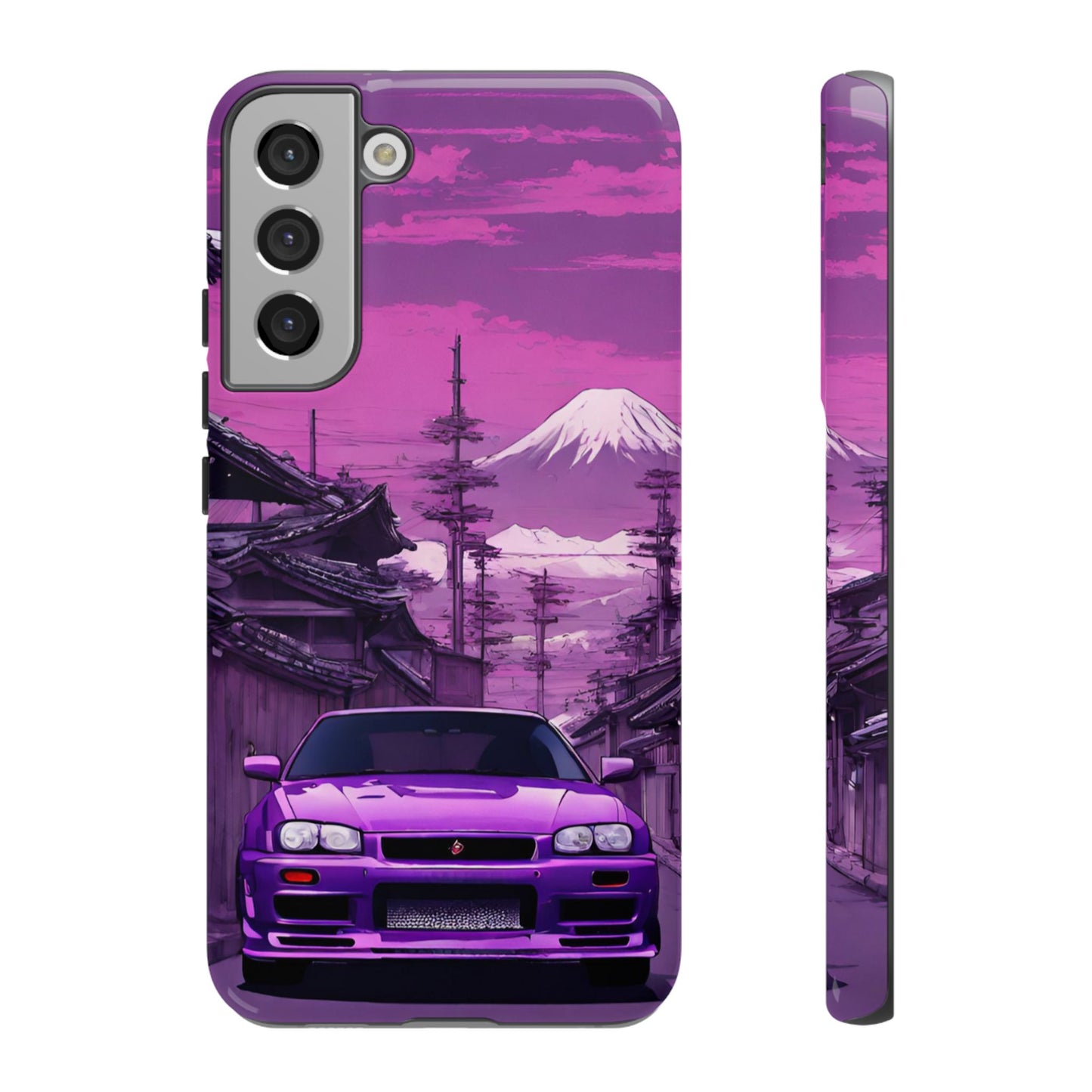Nissan Skyline R34 Mt Fuji-Dual Layer Ultra Tough Phone Case Printify by The Night Shift Automotive Apparel