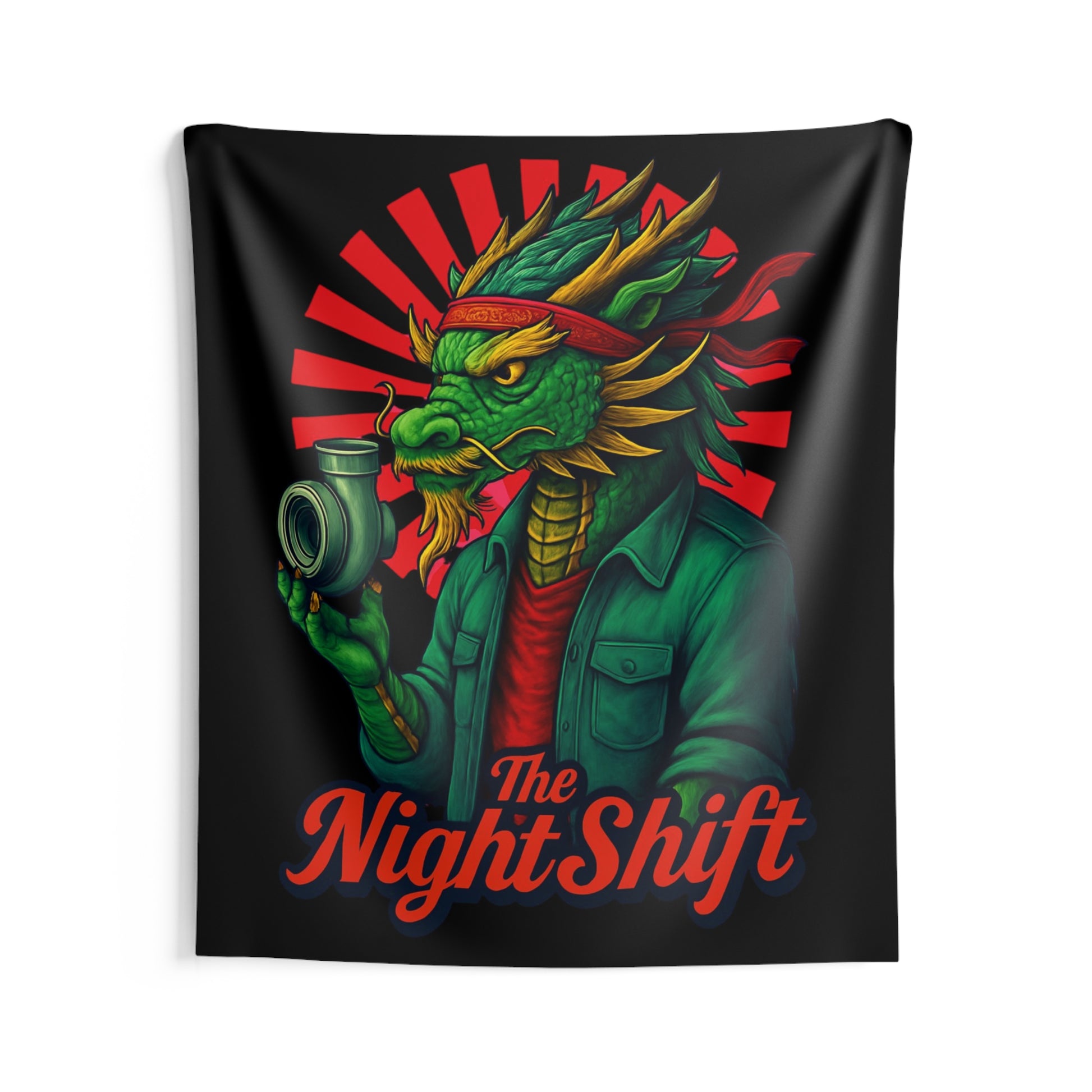 The Night Shift Indoor Wall Tapestries - Shop Banner 68" × 80" Printify by The Night Shift Automotive Apparel