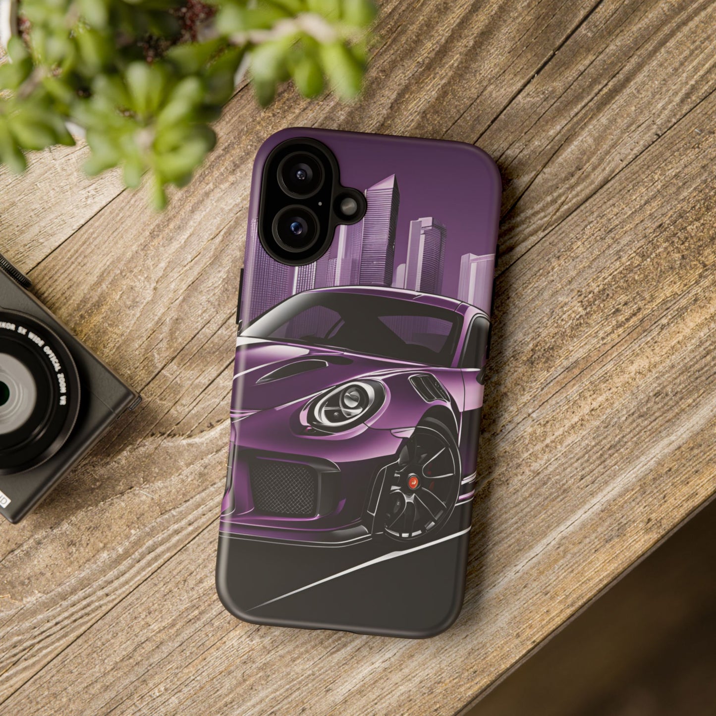 Porsche 911 GT3 RS-Dual Layer Ultra Tough Phone Case iPhone 16 Plus Matte Printify by The Night Shift Automotive Apparel