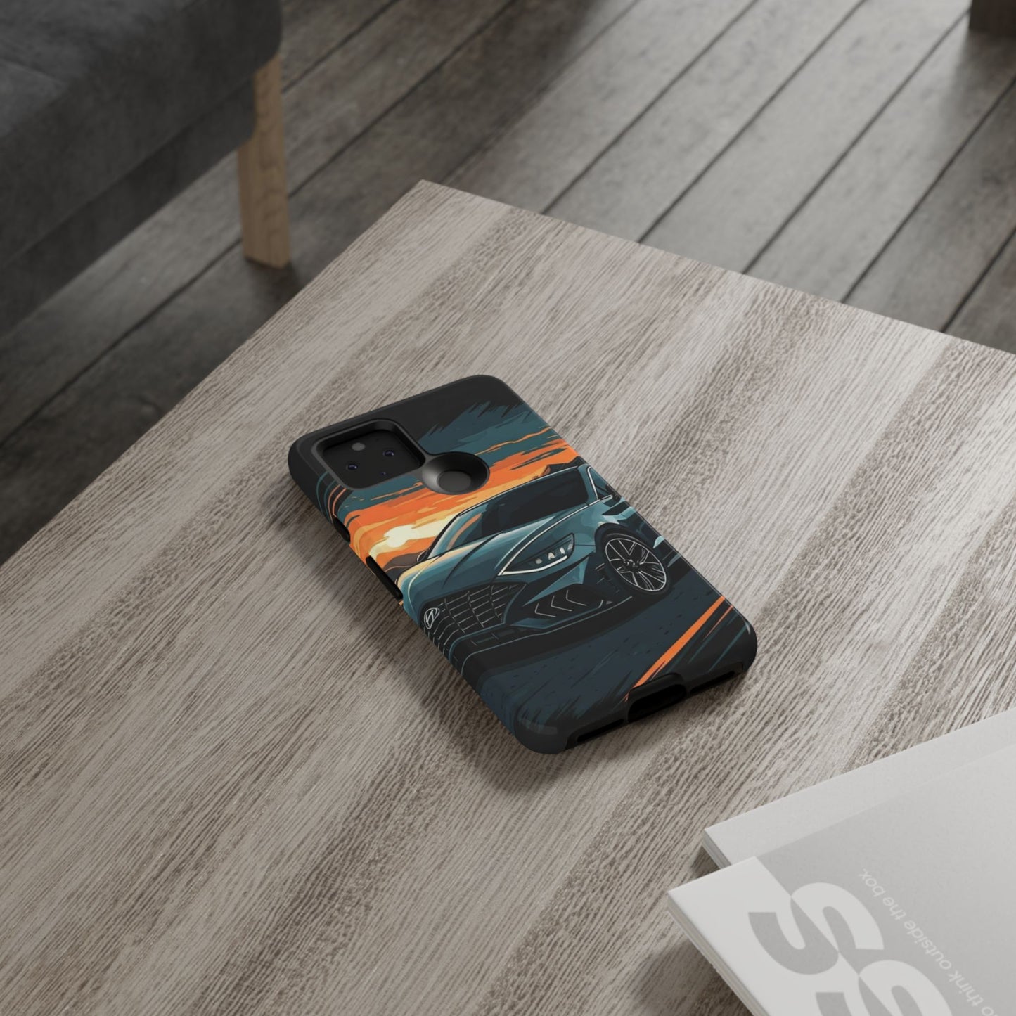 Hyundai Sonata-Sunset Drive-Dual Layer Ultra Tough Phone Case Google Pixel 5 5G Glossy Printify by The Night Shift Automotive Apparel