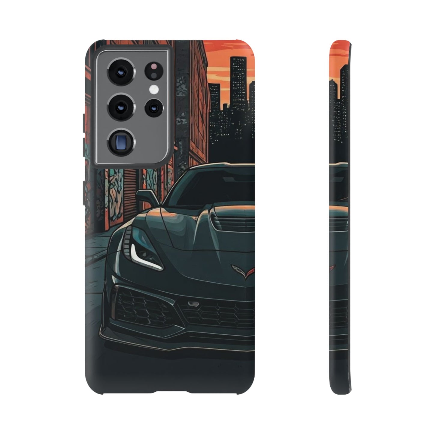 Chevy Corvette C7 Street Life-Dual Layer Ultra Tough Phone Case Samsung Galaxy S21 Ultra Matte Printify by The Night Shift Automotive Apparel