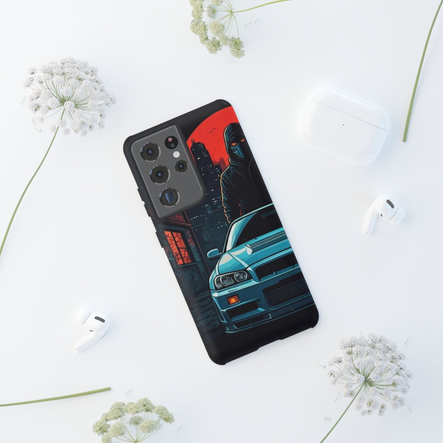 Nissan Skyline R34 Street Life-Dual Layer Ultra Tough Phone Case Printify by The Night Shift Automotive Apparel