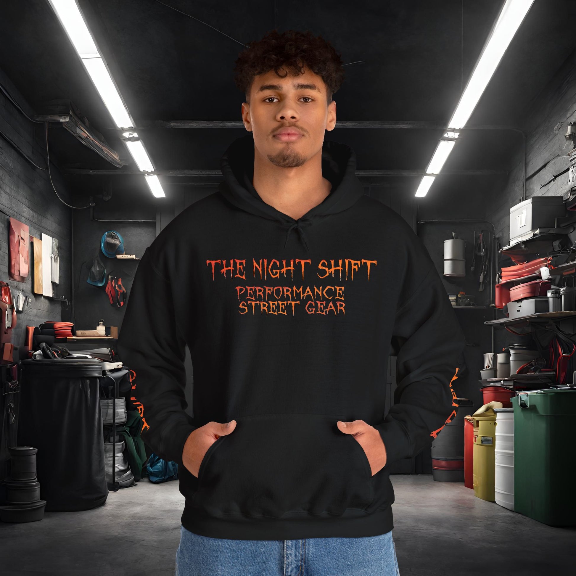 Drift, Shift Chevy Corvette C7 Graveyard- Ultra Soft, Premium Hoodie Printify by The Night Shift Automotive Apparel