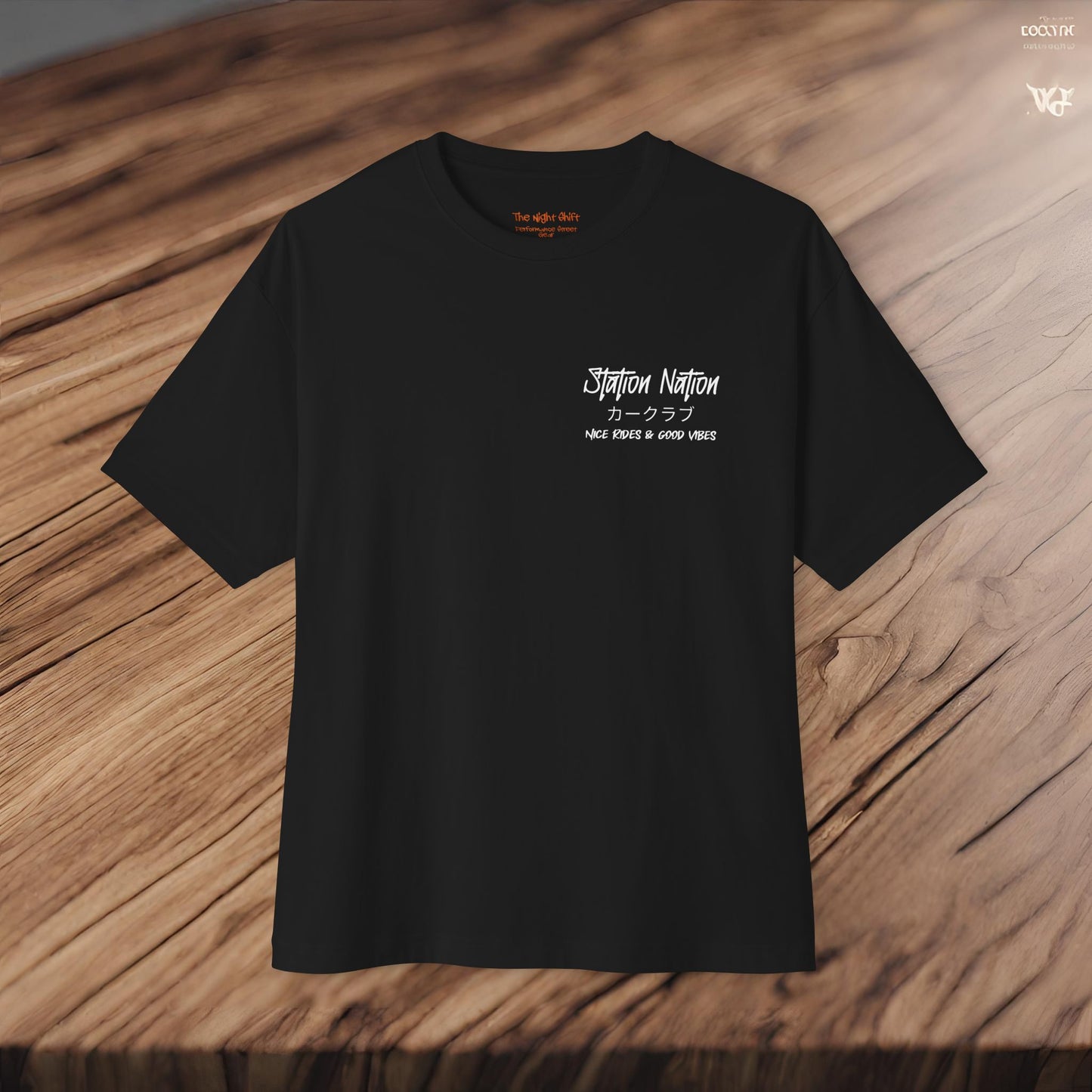 Station Nation-Premium, Ultra Soft Unisex Oversized Boxy Tee Printify by The Night Shift Automotive Apparel
