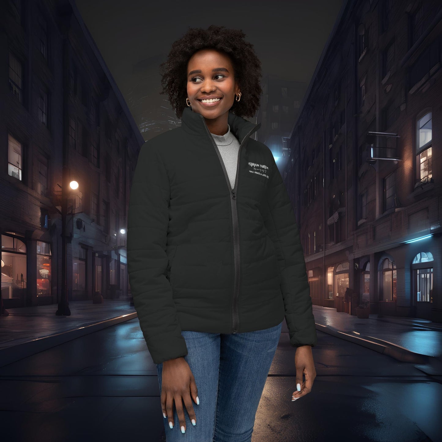 Station Nation-Stylish Warm & Cozy Women’s Puffer Jacket 3XL Printify by The Night Shift Automotive Apparel