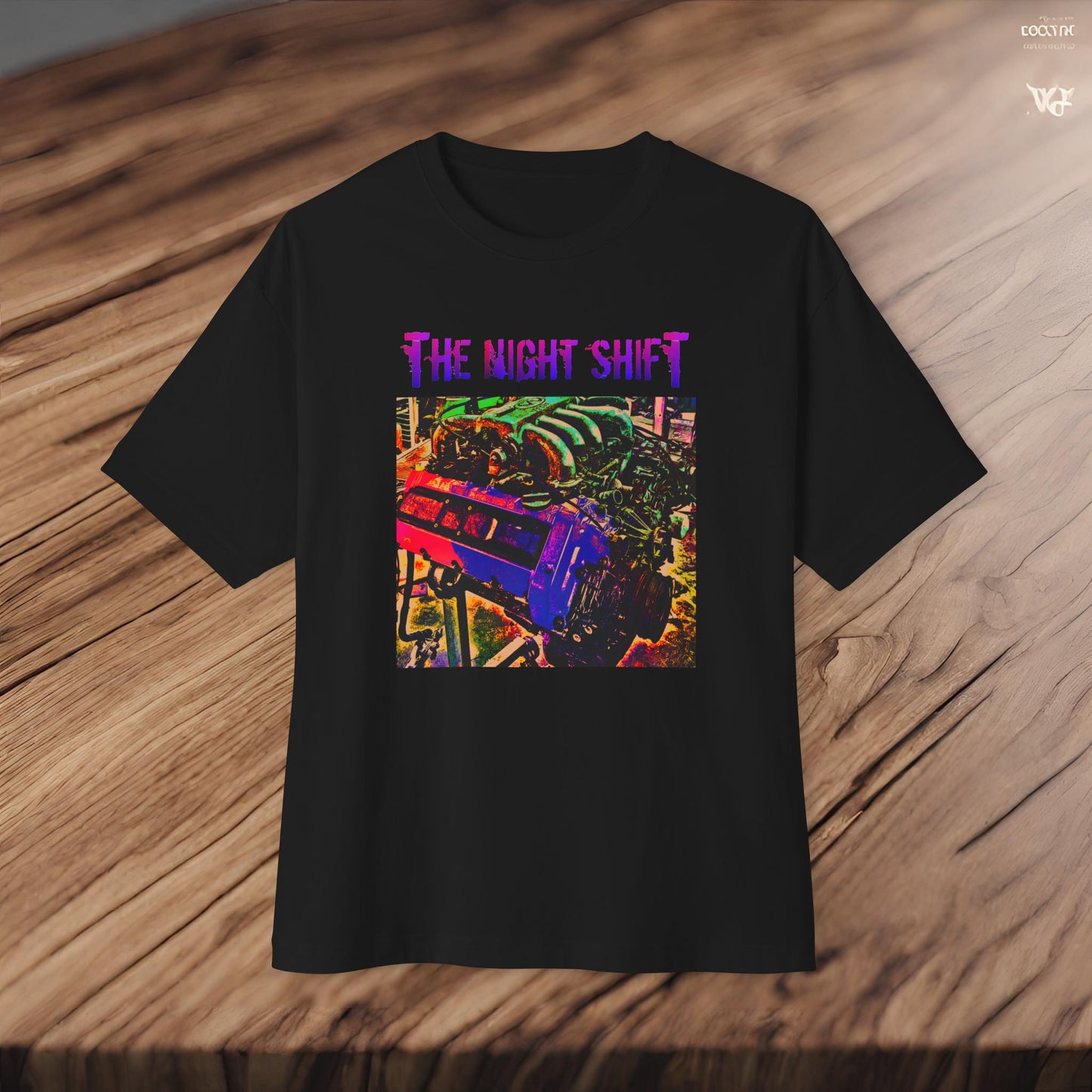 VH45DE Synthwave-Premium, Ultra Soft Unisex Oversized Boxy Tee Printify by The Night Shift Automotive Apparel