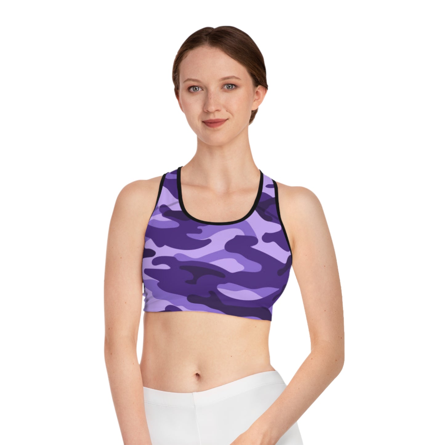 Women's Sports Bra Black stitching Printify by The Night Shift Automotive Apparel