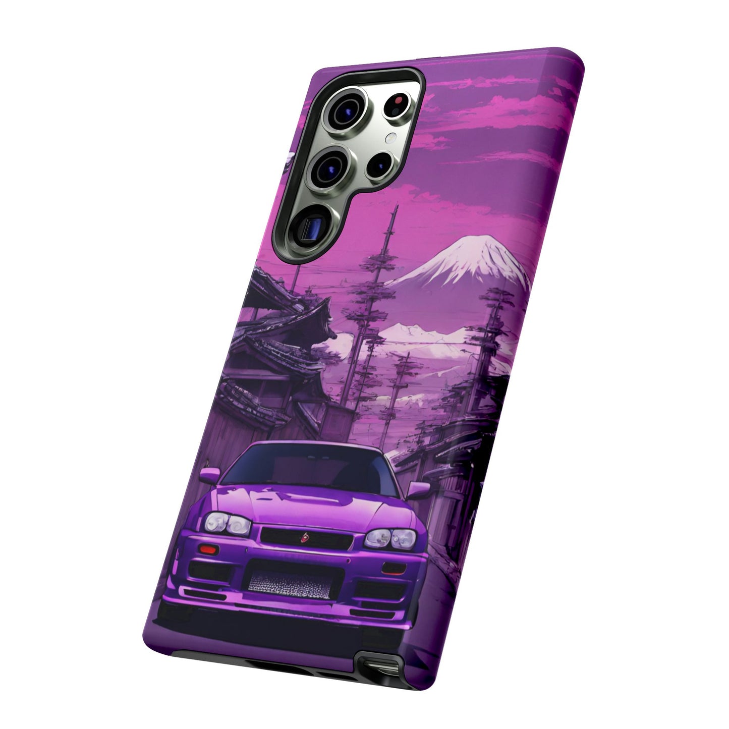 Nissan Skyline R34 Mt Fuji-Dual Layer Ultra Tough Phone Case Printify by The Night Shift Automotive Apparel