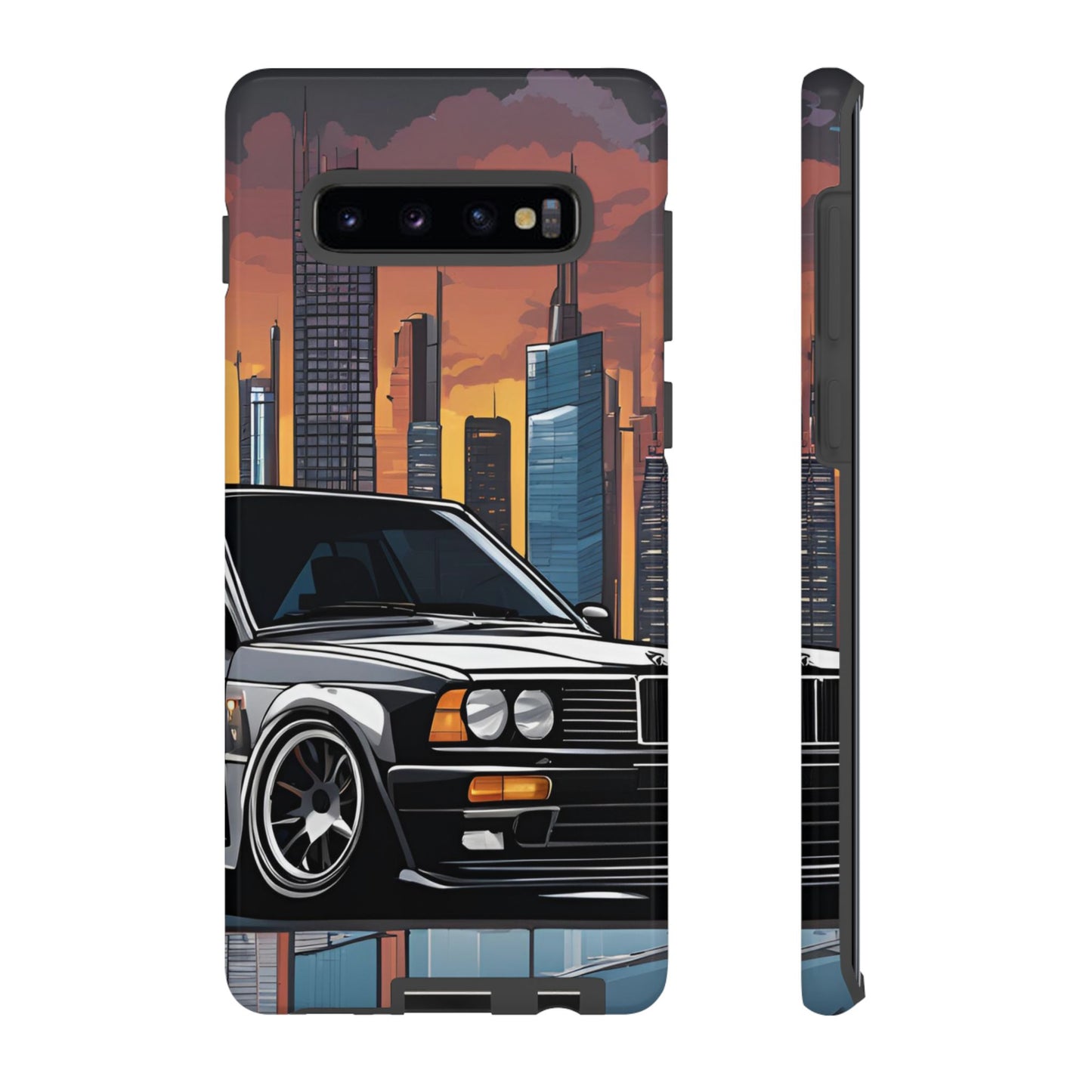 BMW E30 M3-Dual Layer Ultra Tough Phone Case Samsung Galaxy S10 Plus Glossy Printify by The Night Shift Automotive Apparel
