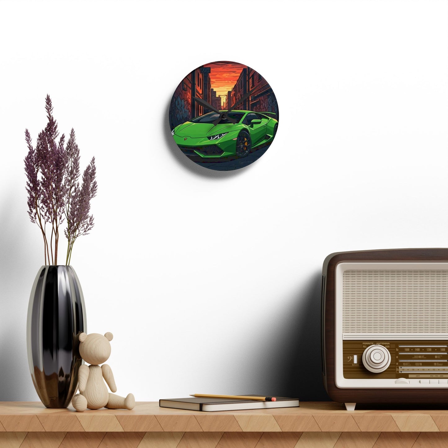 Lamborghini Huracan Street Life-Acrylic Wall Clock
