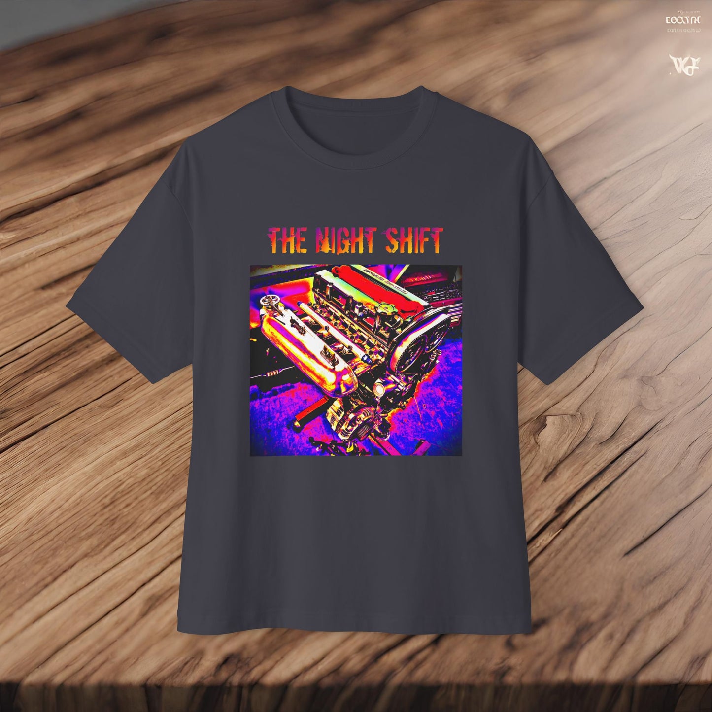 4G63 Synthwave-Premium, Ultra Soft Unisex Oversized Boxy Tee Printify by The Night Shift Automotive Apparel