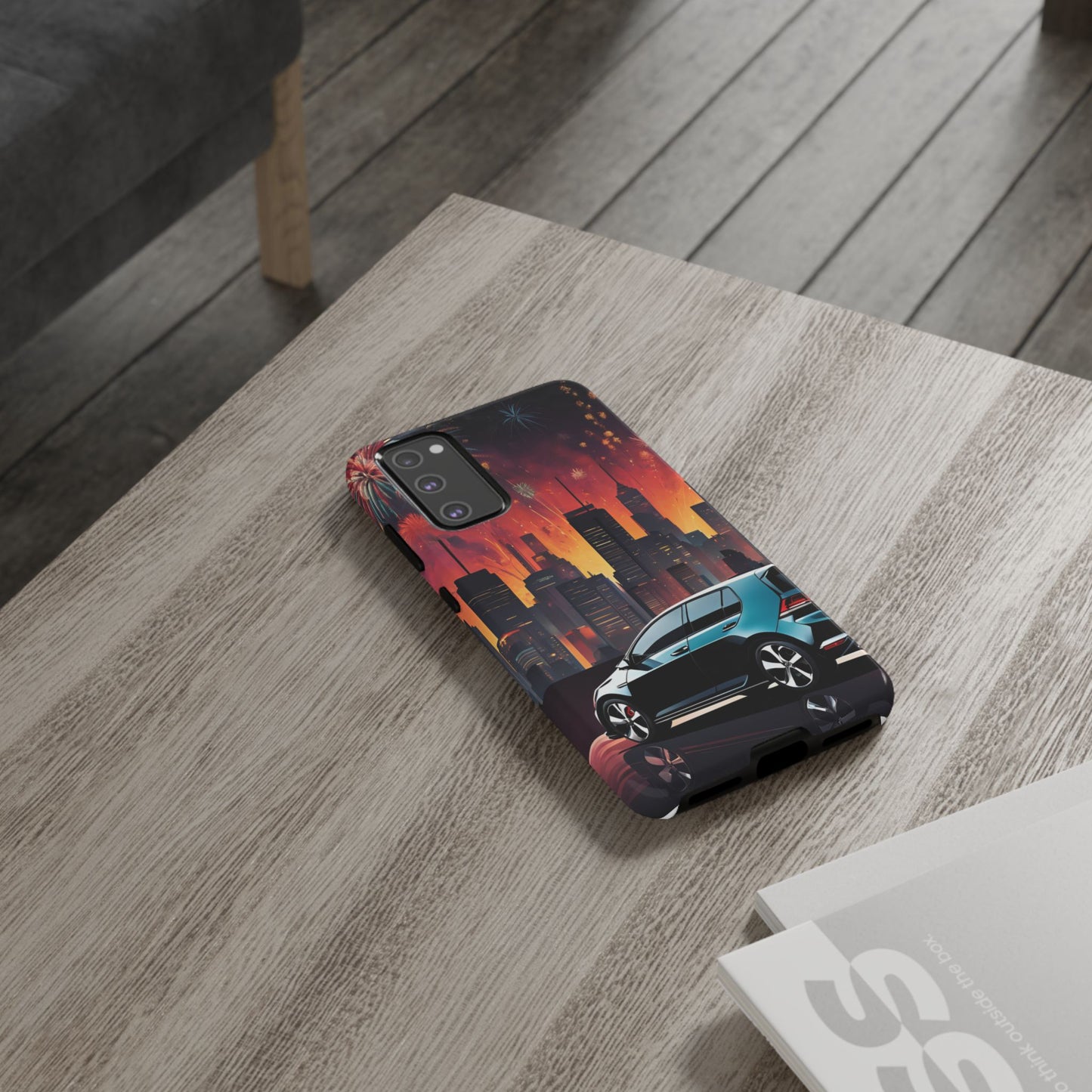 Volkswagon Golf GTI Fireworks-Dual Layer Ultra Tough Phone Case Samsung Galaxy S20 FE Glossy Printify by The Night Shift Automotive Apparel