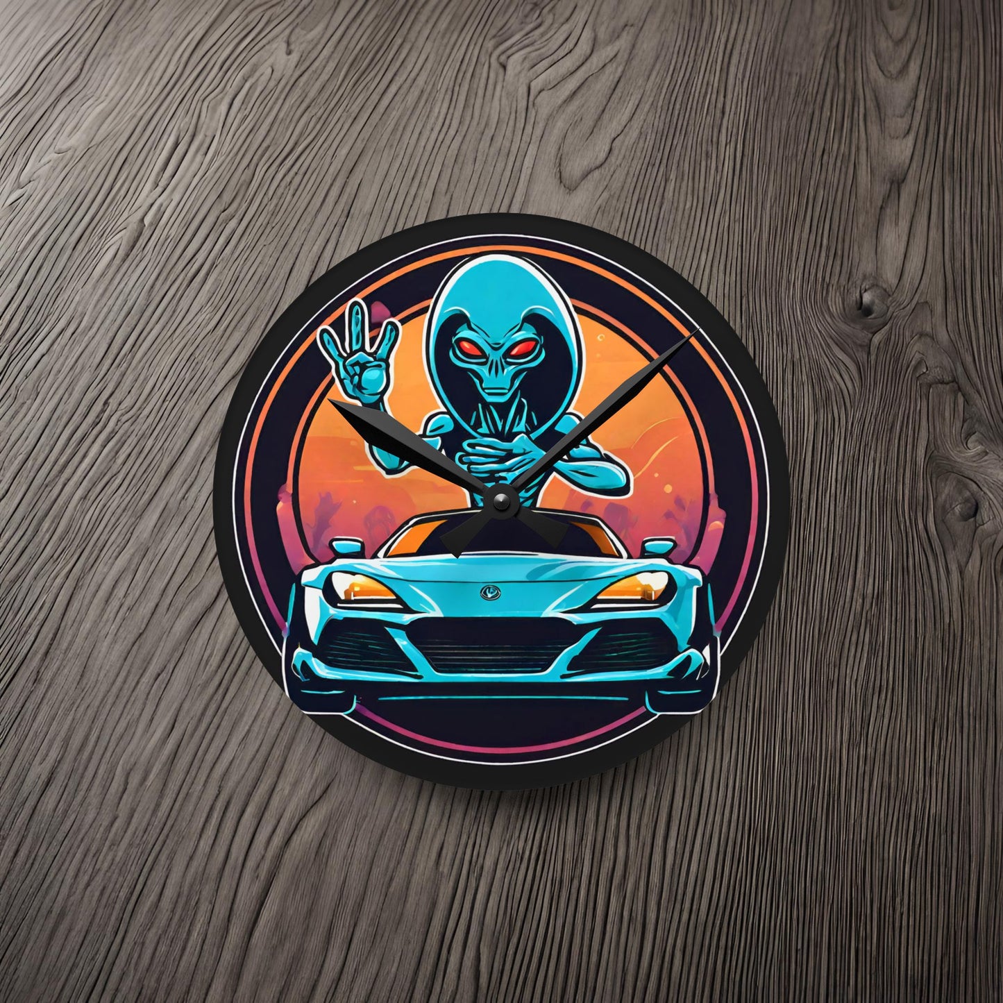 Tandem Alien-Acrylic Wall Clock