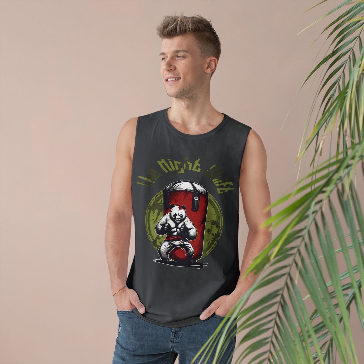 Karate Zombie Panda - Premium Unisex Barnard Tank Top Printify by The Night Shift Automotive Apparel