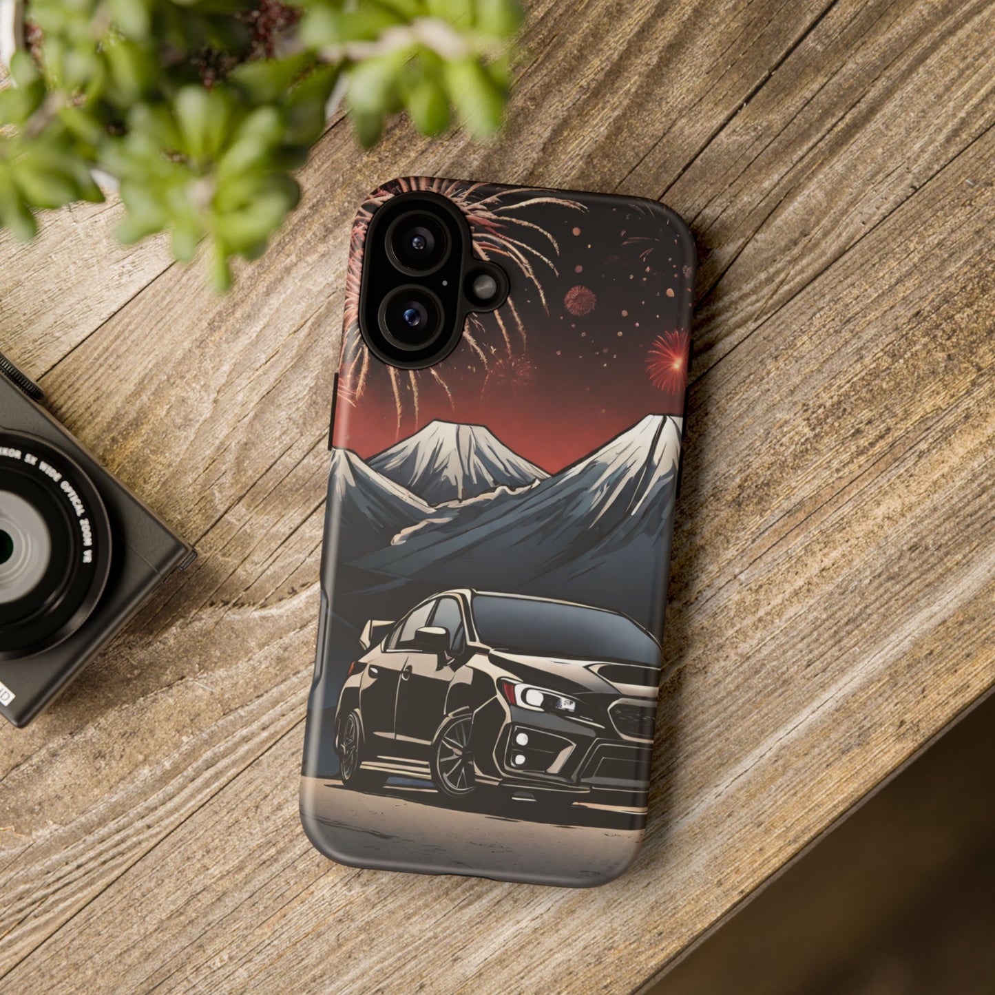 Subaru WRX/STI Fireworks-Dual Layer Ultra Tough Phone Case iPhone 16 Plus Matte Printify by The Night Shift Automotive Apparel