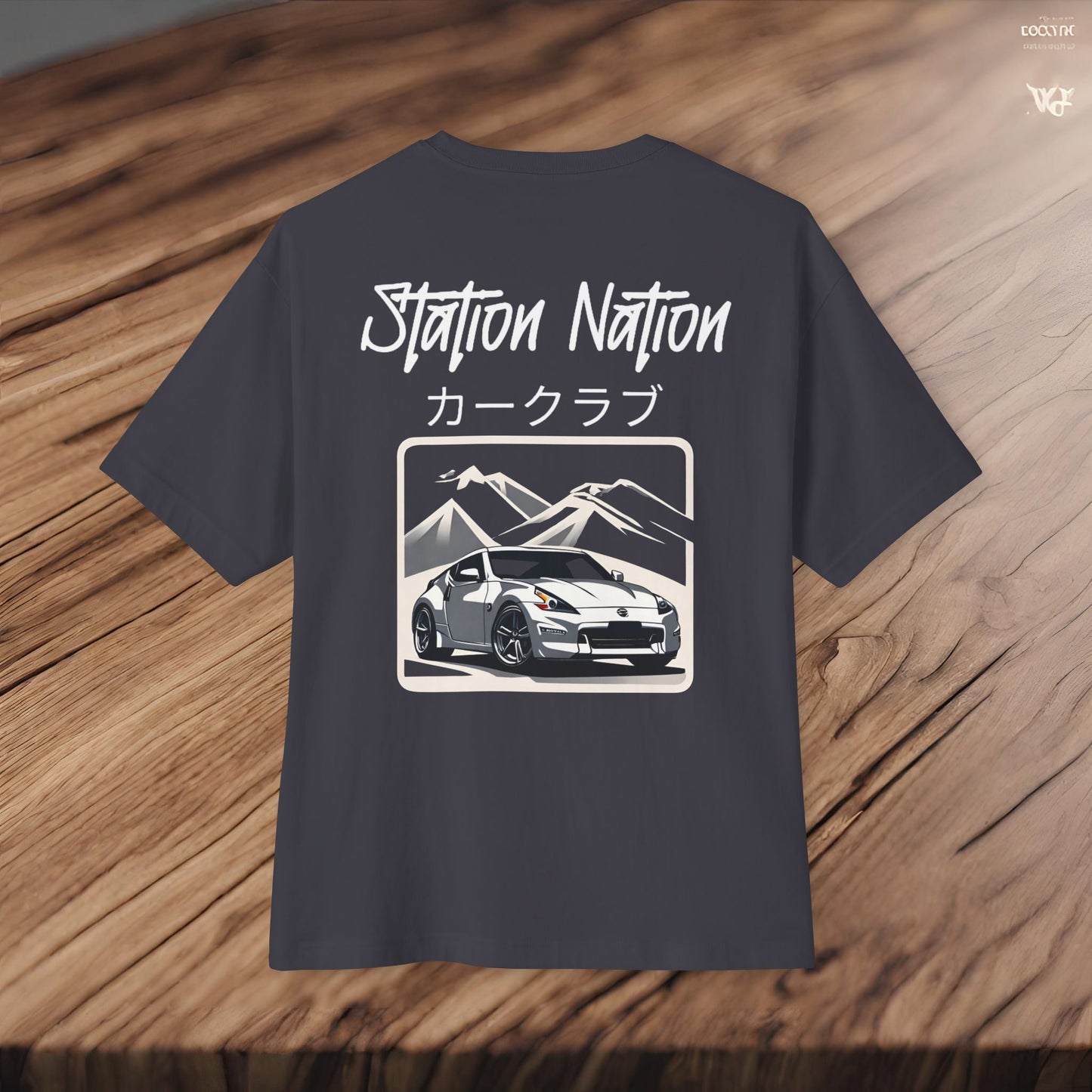 Station Nation-Premium, Ultra Soft Unisex Oversized Boxy Tee Printify by The Night Shift Automotive Apparel