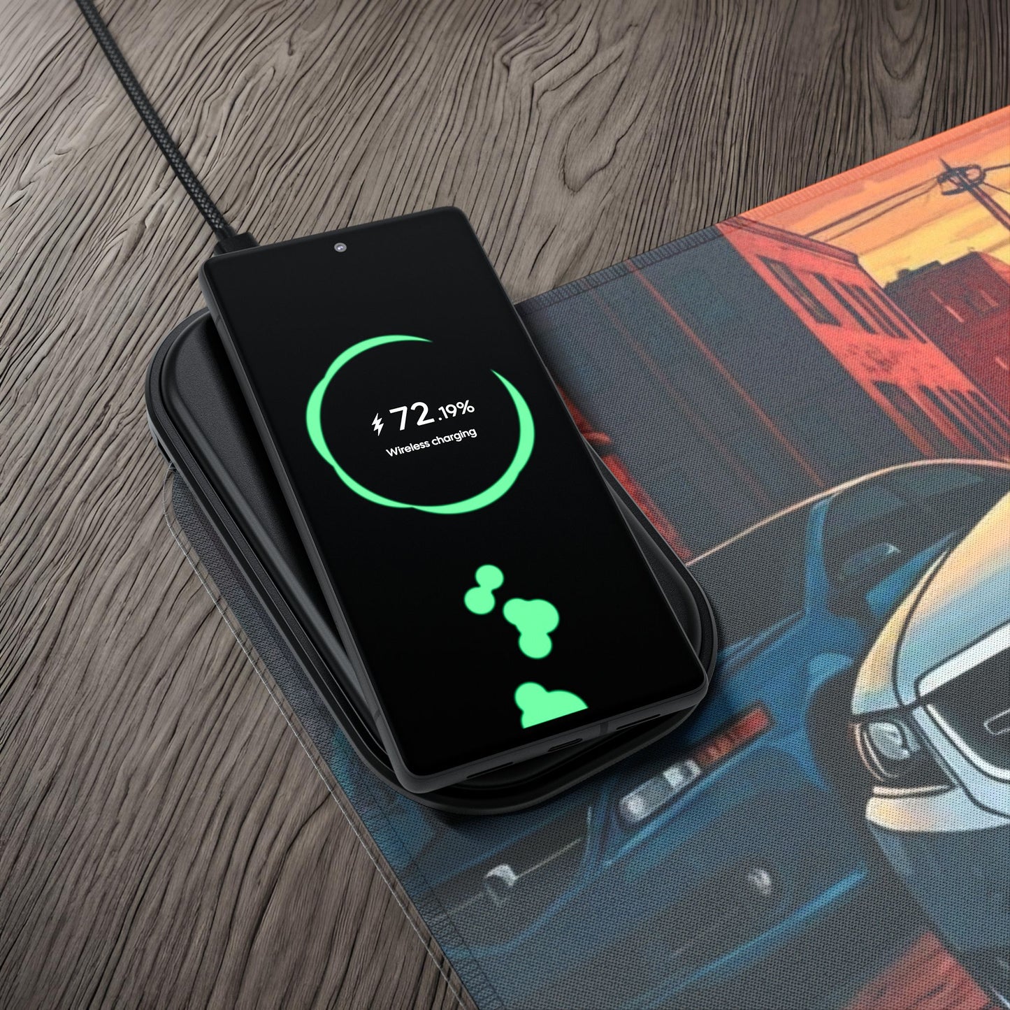 Acura TL Street Life-LED Gaming Mouse Pad with Wireless Charging Printify by The Night Shift Automotive Apparel