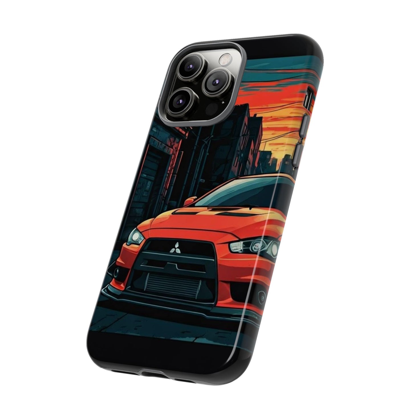 Mitsubishi Evo X Street Life-Dual Layer Ultra Tough Phone Case Printify by The Night Shift Automotive Apparel