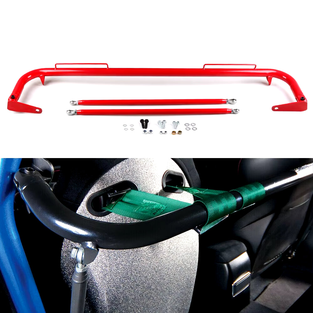 49" Stainless Steel Harness Bar Red The Night Shift Performance Street Gear by The Night Shift Automotive Apparel