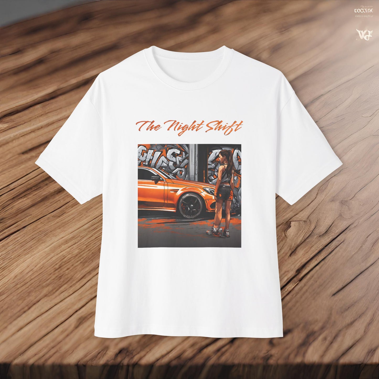 Mercedes-Benz C63 AMG Graffiti-Premium, Ultra Soft Unisex Oversized Boxy Tee Printify by The Night Shift Automotive Apparel