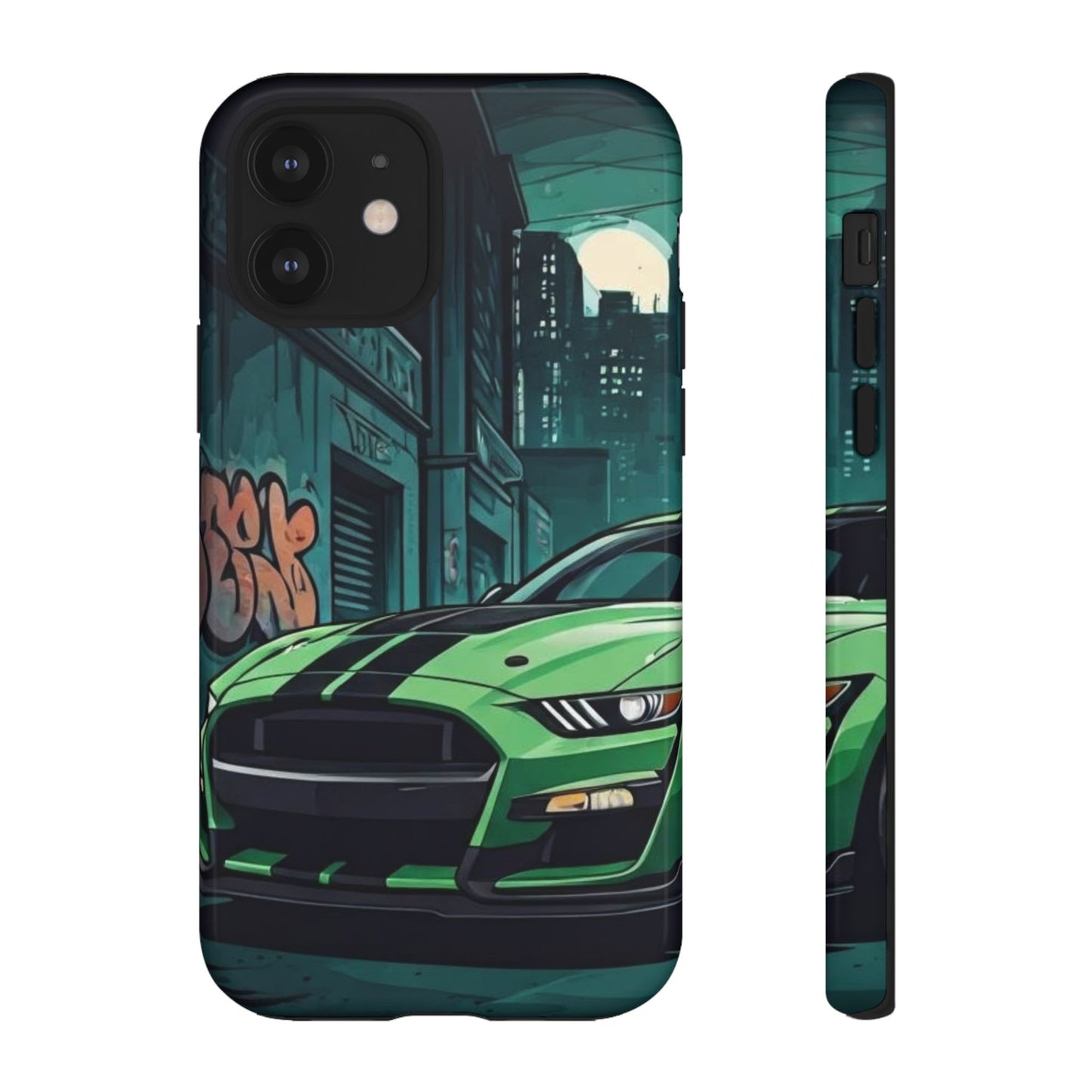 Ford Mustang Shelby GT500 Street Life-Dual Layer Ultra Tough Phone Case iPhone 12 Glossy Printify by The Night Shift Automotive Apparel