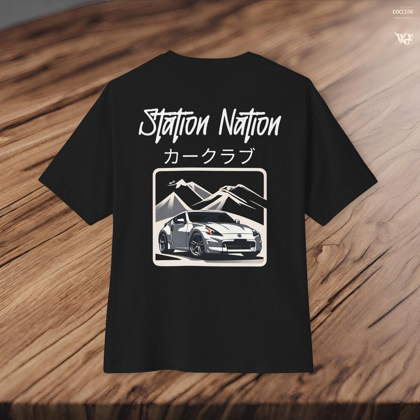 Station Nation-Premium, Ultra Soft Unisex Oversized Boxy Tee Printify by The Night Shift Automotive Apparel