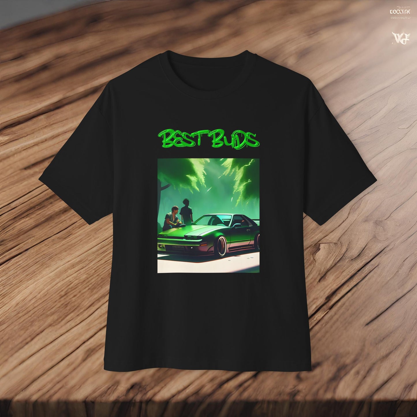 Best Buds-Premium, Ultra Soft Unisex Oversized Boxy Tee Printify by The Night Shift Automotive Apparel