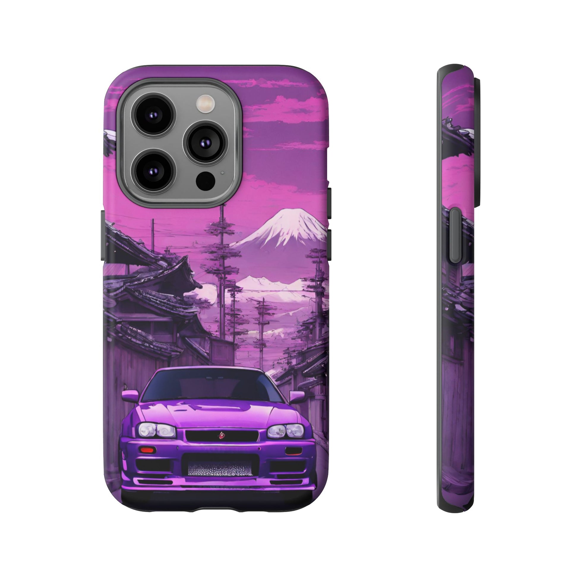 Nissan Skyline R34 Mt Fuji-Dual Layer Ultra Tough Phone Case Printify by The Night Shift Automotive Apparel