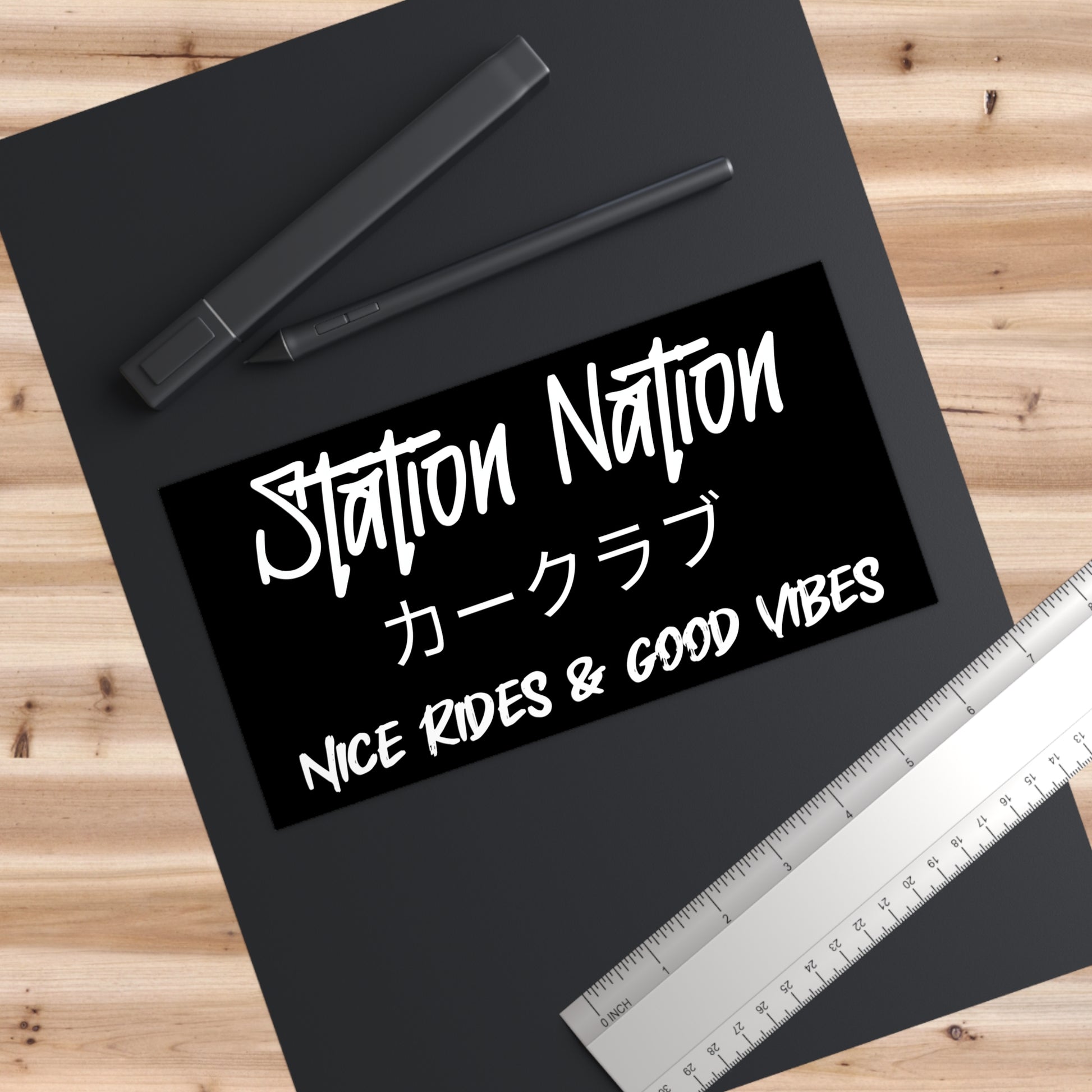 Station Nation-Bumper Sticker Printify by The Night Shift Automotive Apparel