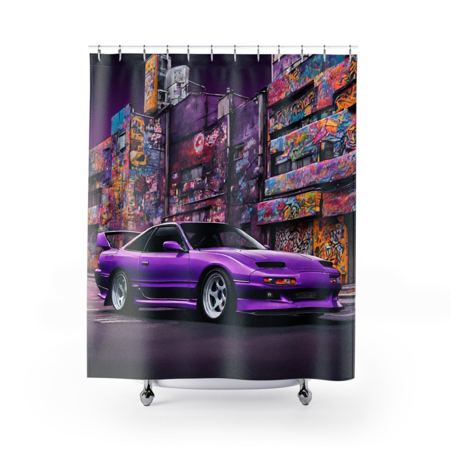 Shower Curtains 71" × 74" Printify by The Night Shift Automotive Apparel